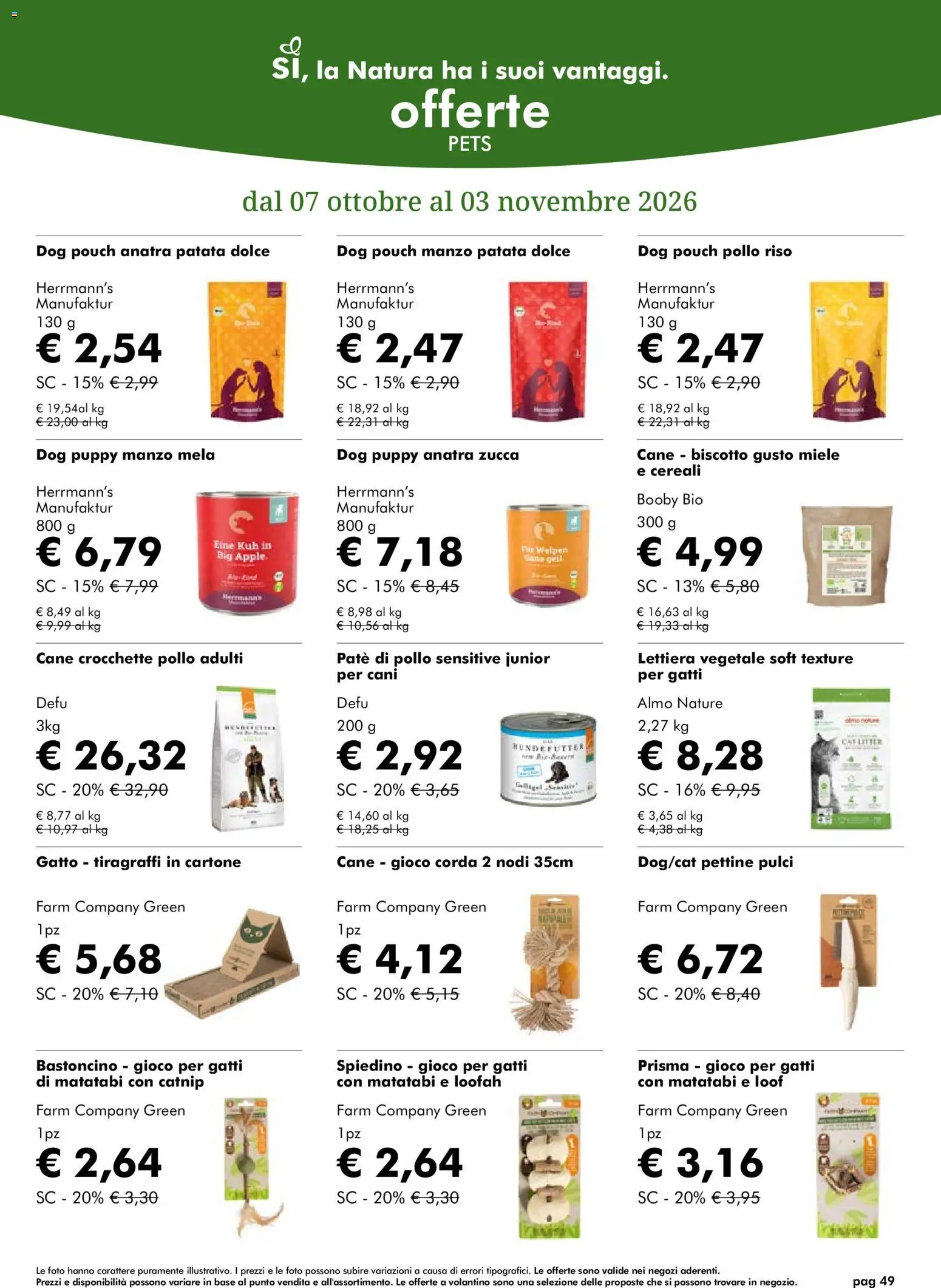 Volantino Natura Sì del 07/10/2026 | Pagina: 49 | Prodotti: Paté, Pollo, Gioco, Anatra