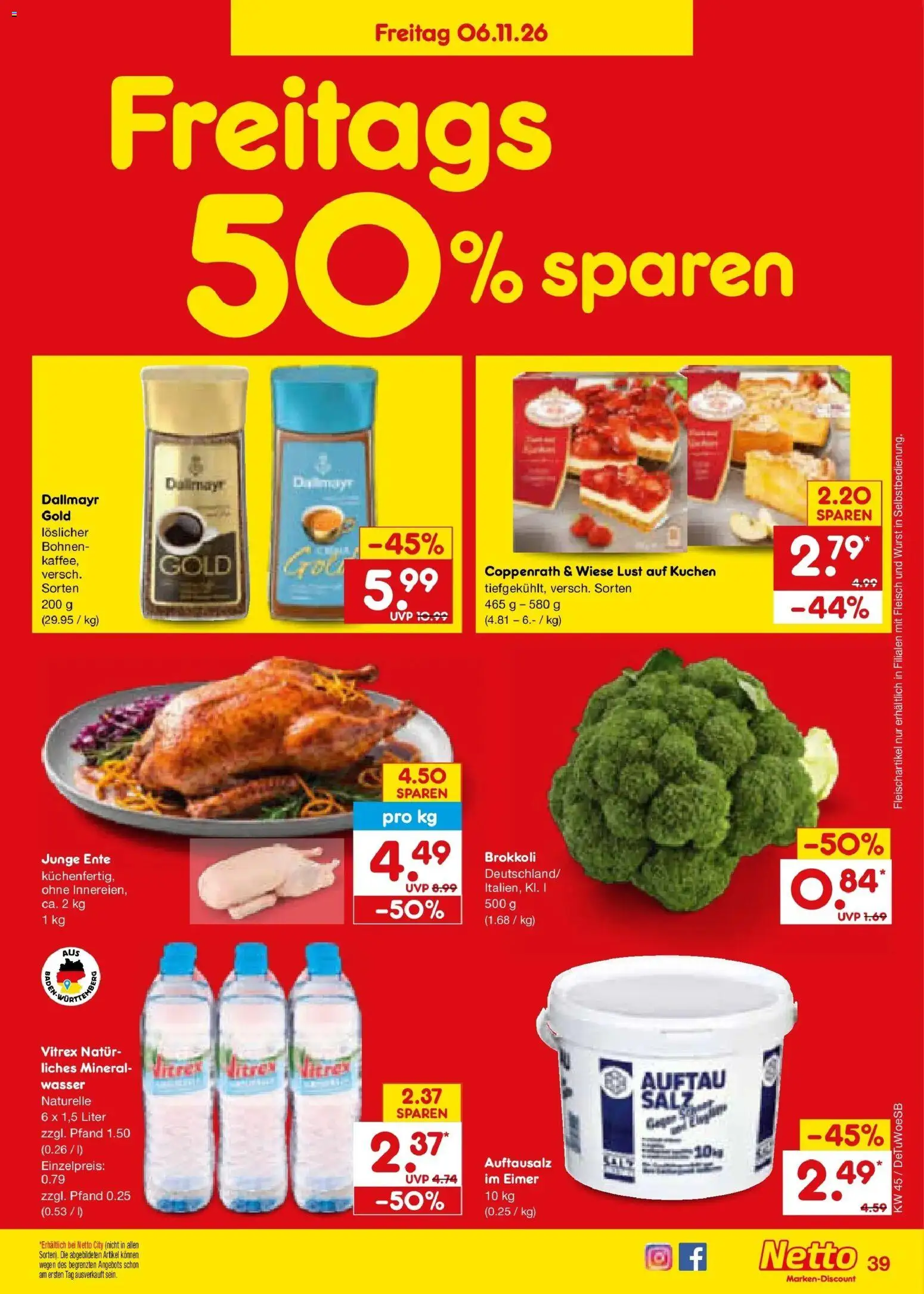 Netto Marken-Discount Prospekt Leonberg – gültig ab 02.11.2026 | Seite: 59 | Produkte: Dallmayr, Kuchen, Fleisch, Ente