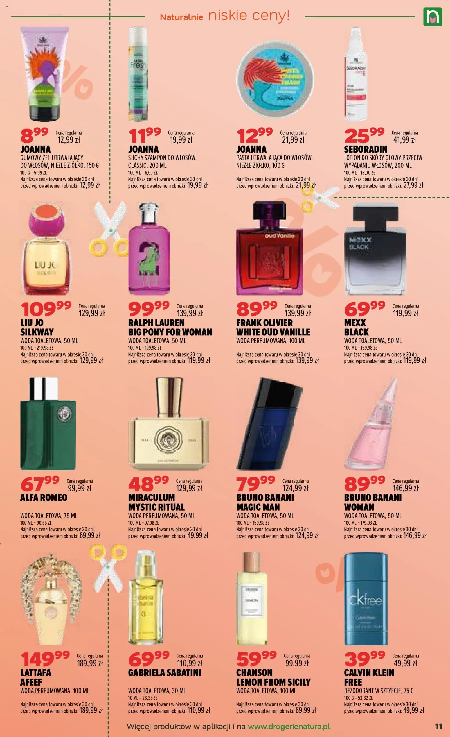 Drogerie Natura gazetka od 21.07.2026 | Strona: 11 | Produkty: Szampon, Dezodorant, Lotion, Woda