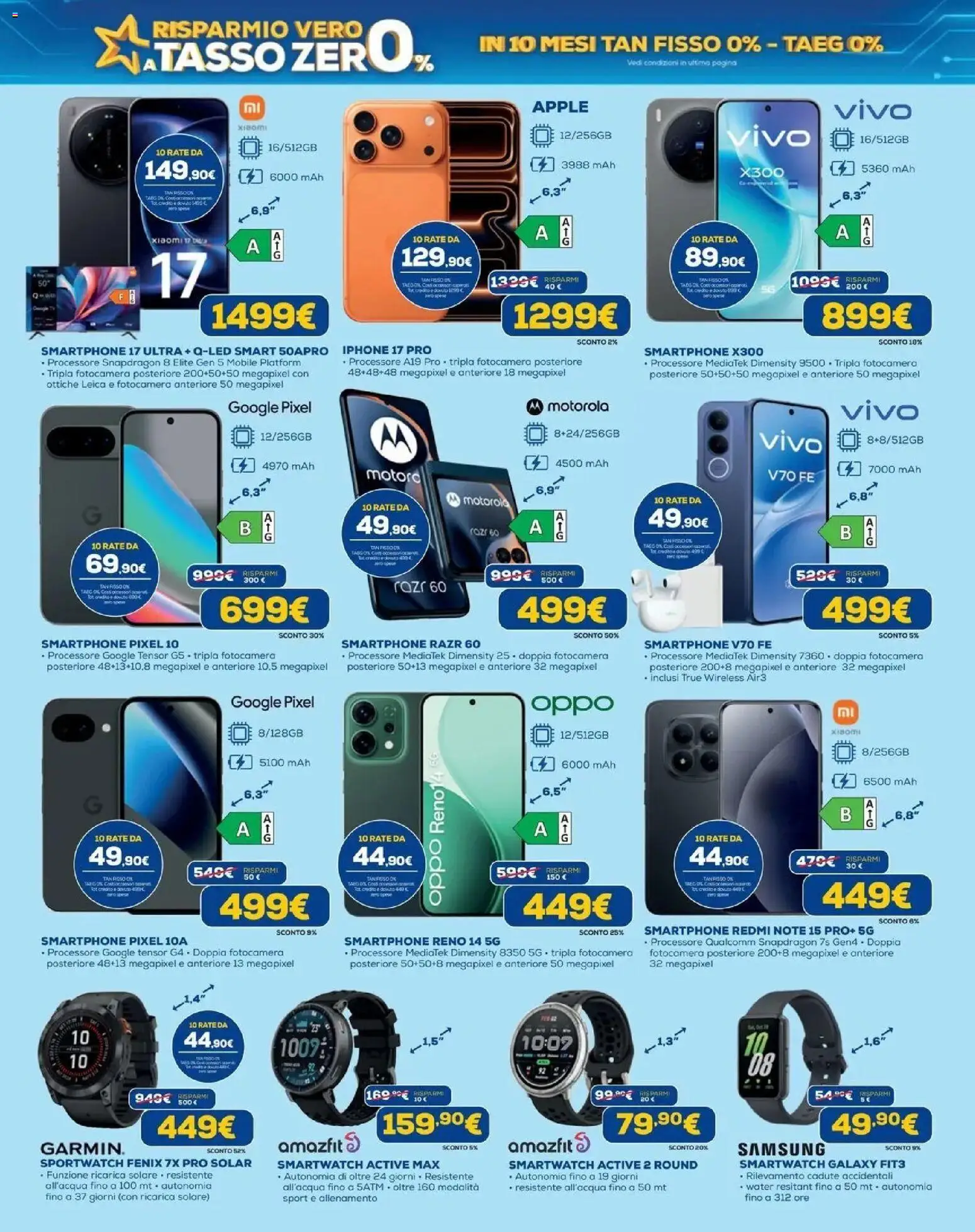 Volantino Euronics del 23.04.2026 | Pagina: 10 | Prodotti: Iphone, Smartphone, Fotocamera, Smartwatch