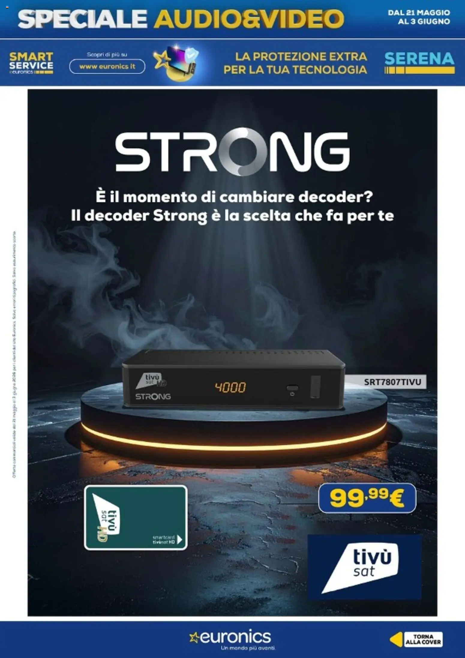 Volantino Euronics del 21.05.2026 | Pagina: 22 | Prodotti: Tè, Decoder