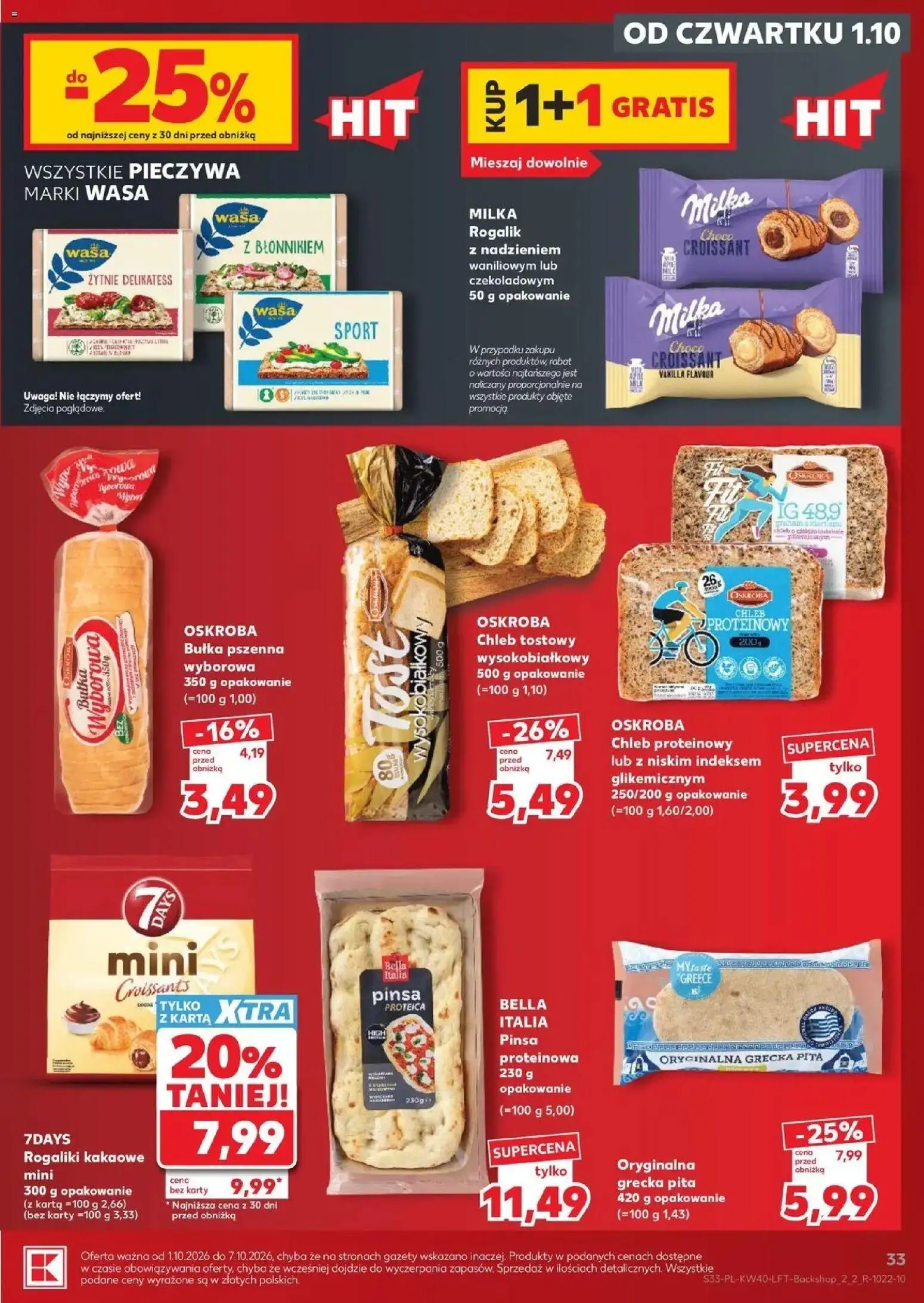 Kaufland gazetka od 01.10.2026 - od jutra PDF | Strona: 33 | Produkty: Gazety, Chleb, Pita, Bułka pszenna