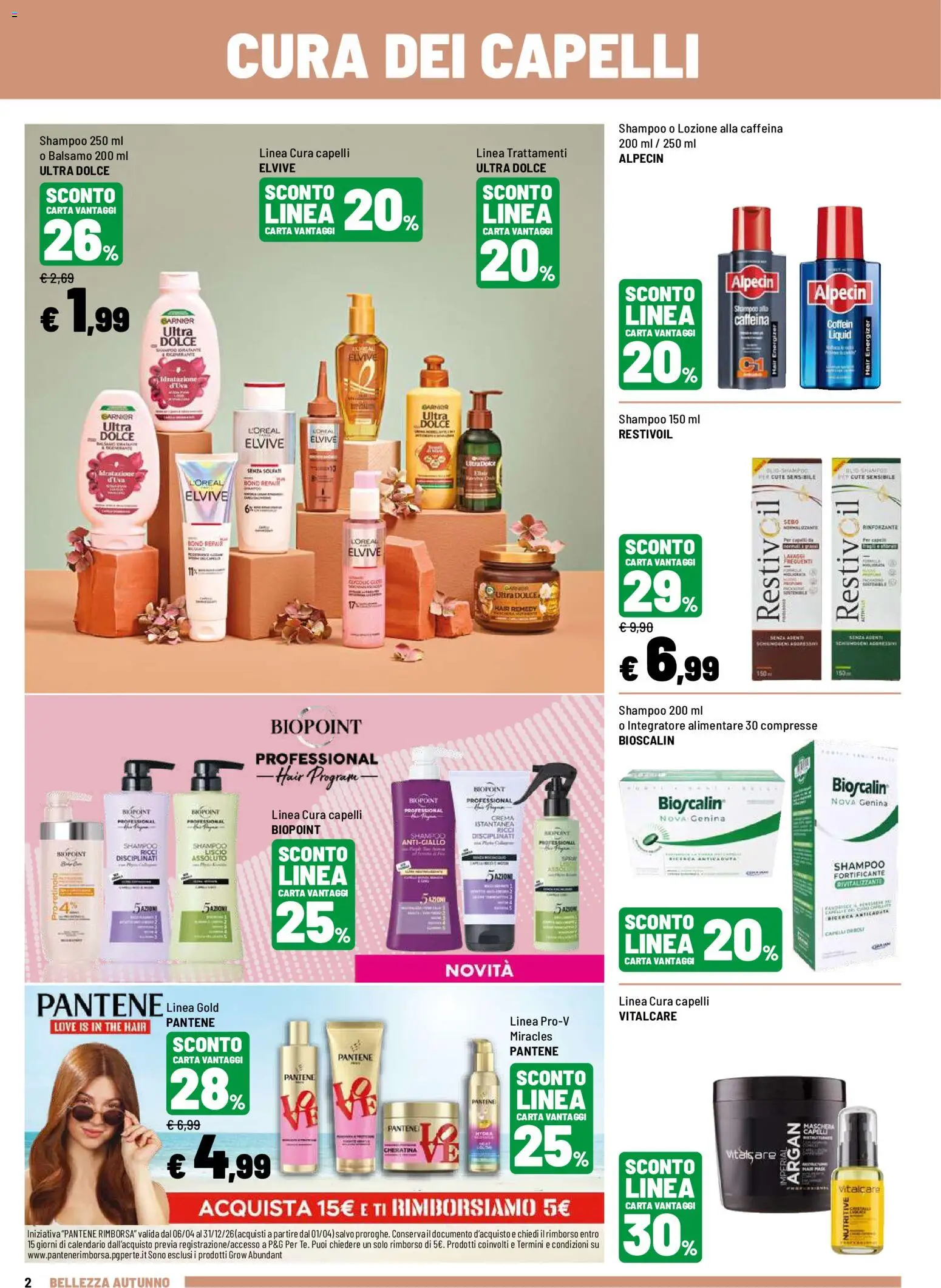 Volantino Iper del 21/09/2026 | Pagina: 2 | Prodotti: Shampoo, Balsamo, Crema, The