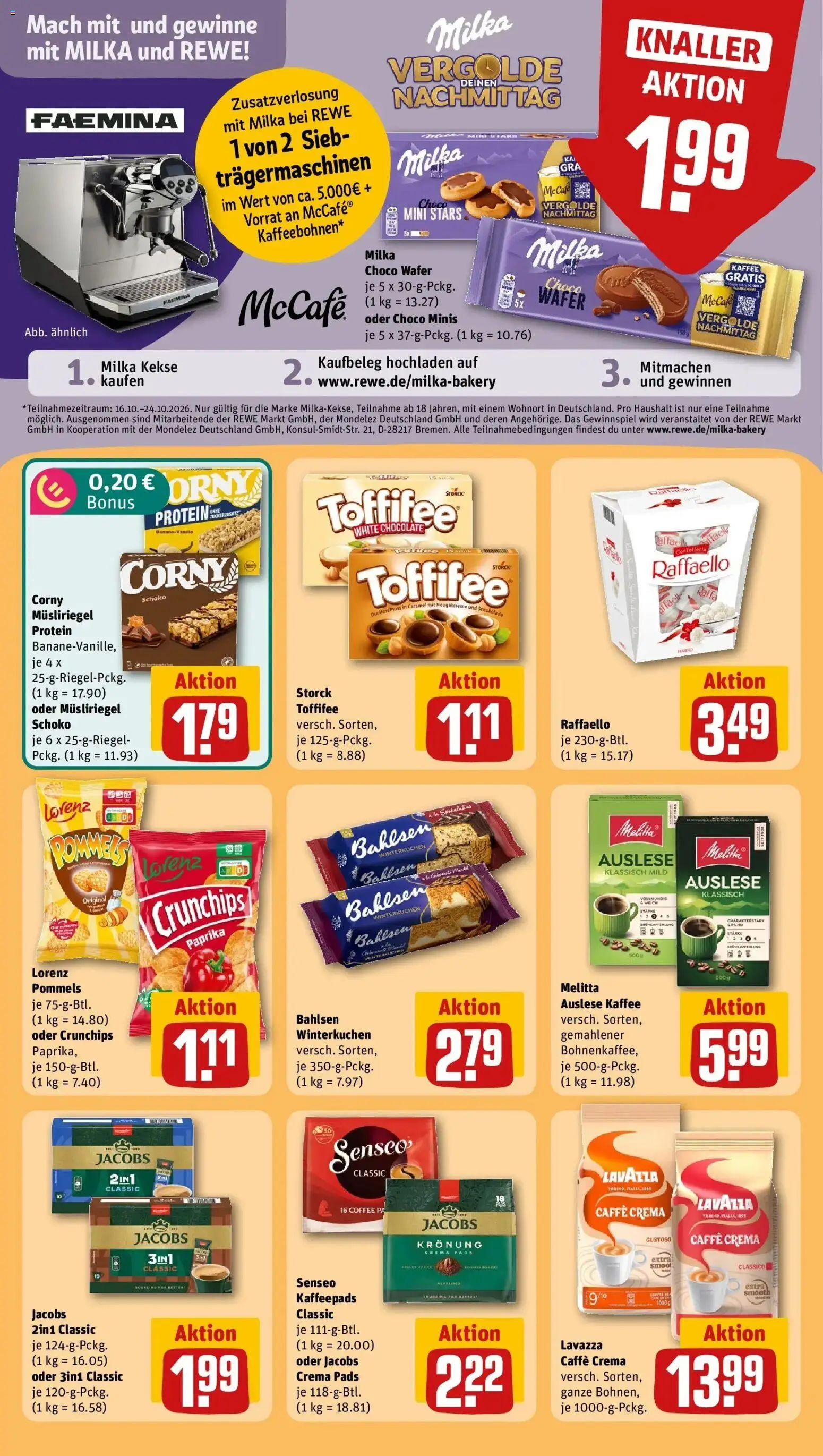 REWE Prospekt ab 19.10.2026 zum Blättern » Angebote | Seite: 23 | Produkte: Schokolade, Milka, Paprika, Kekse