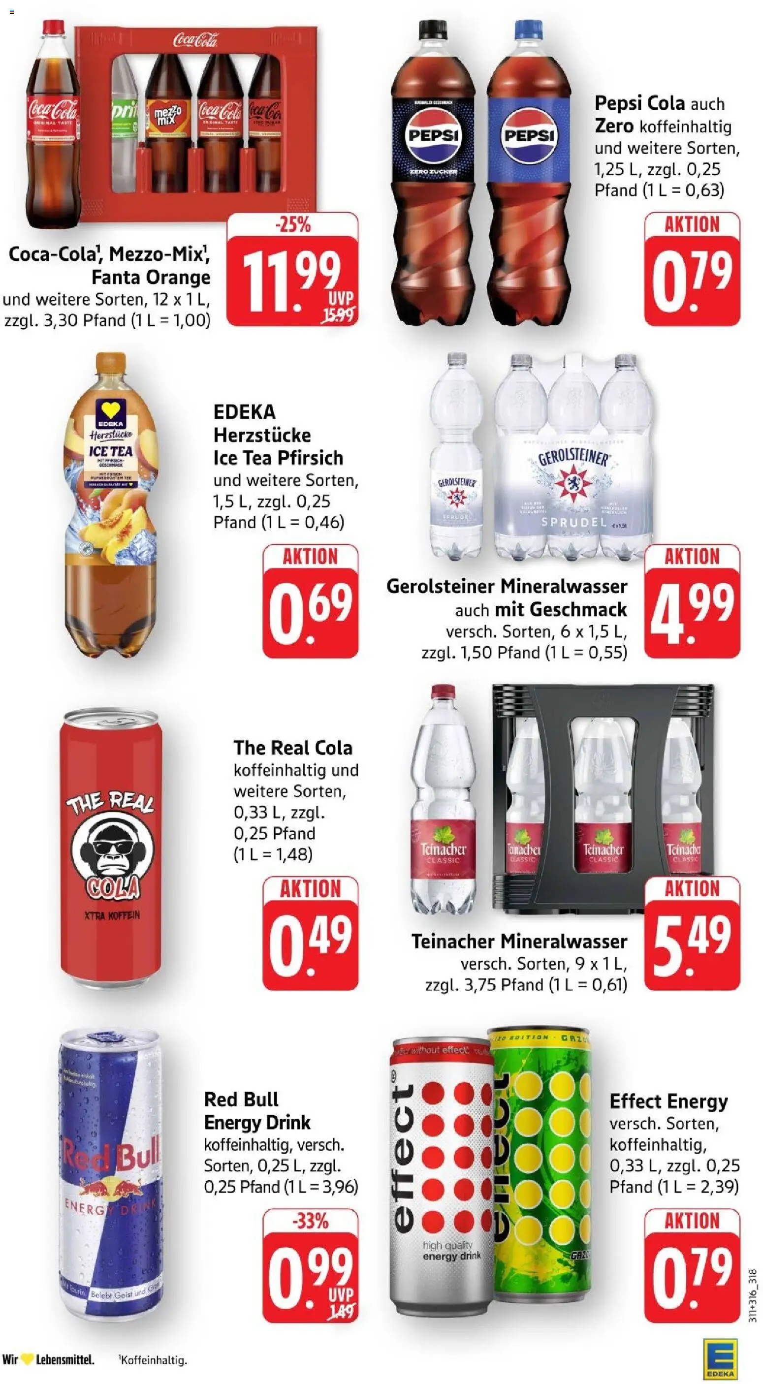 Edeka Prospekt Stuttgart – gültig ab 31.08.2026 | Seite: 32 | Produkte: Red bull, Cola, Energy, Pfirsich