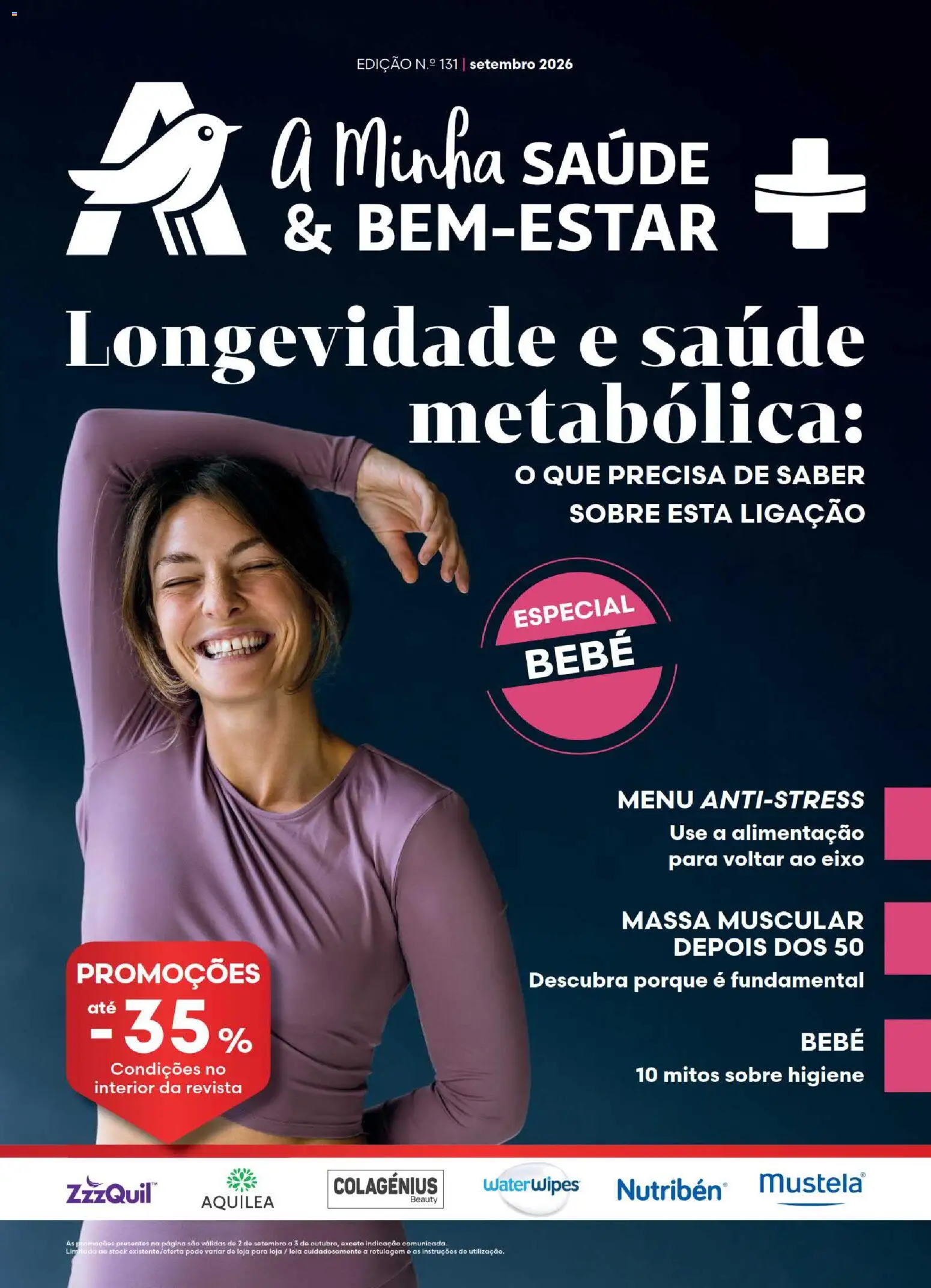 Auchan Revista Longevidade e Especial Bebe │ válido de 02/09/2026 | Página: 1 | Produtos: Revista, Massa