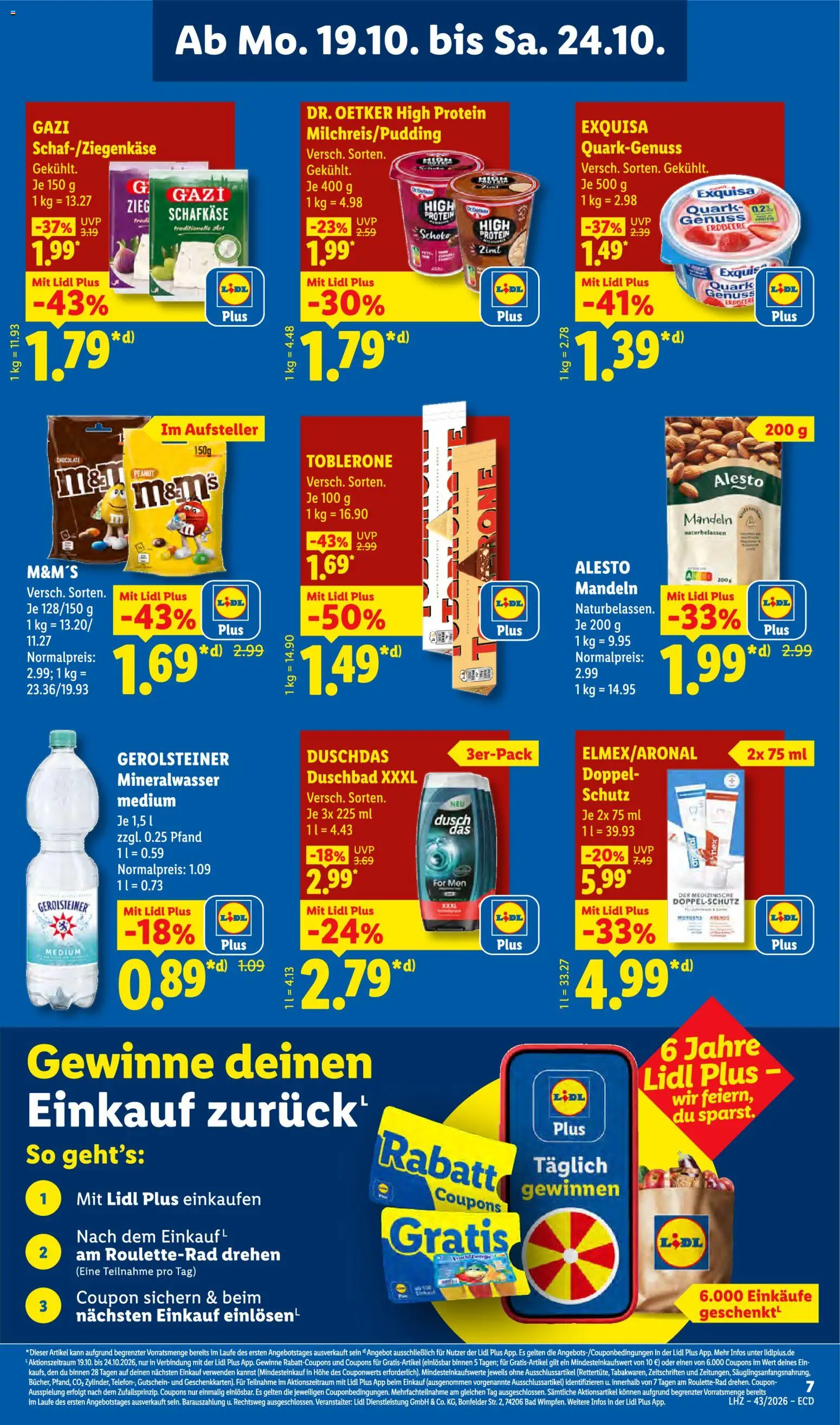 Lidl Německo leták od 19.10.2026 | Strana: 13 | Produkty: Toblerone, Protein