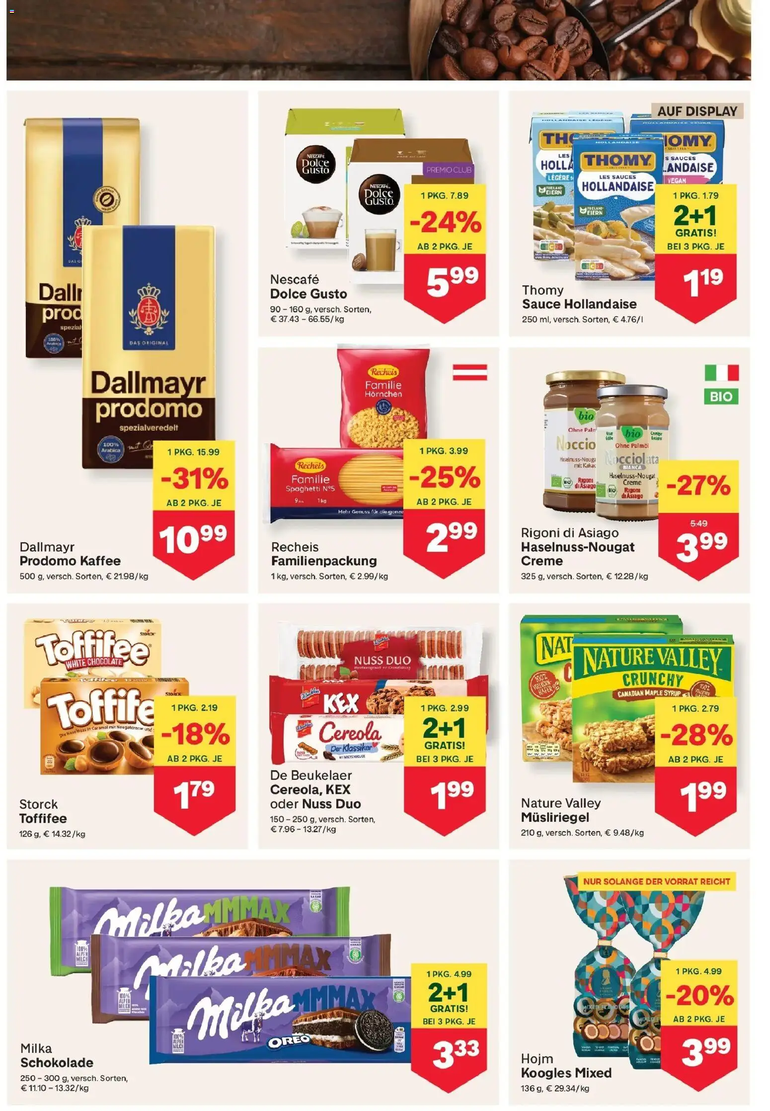 MPREIS Pfunds gültig ab 16.04.2026 | Seite: 6 | Produkte: Creme, Hajdina liszt, Kaffee, Schokolade