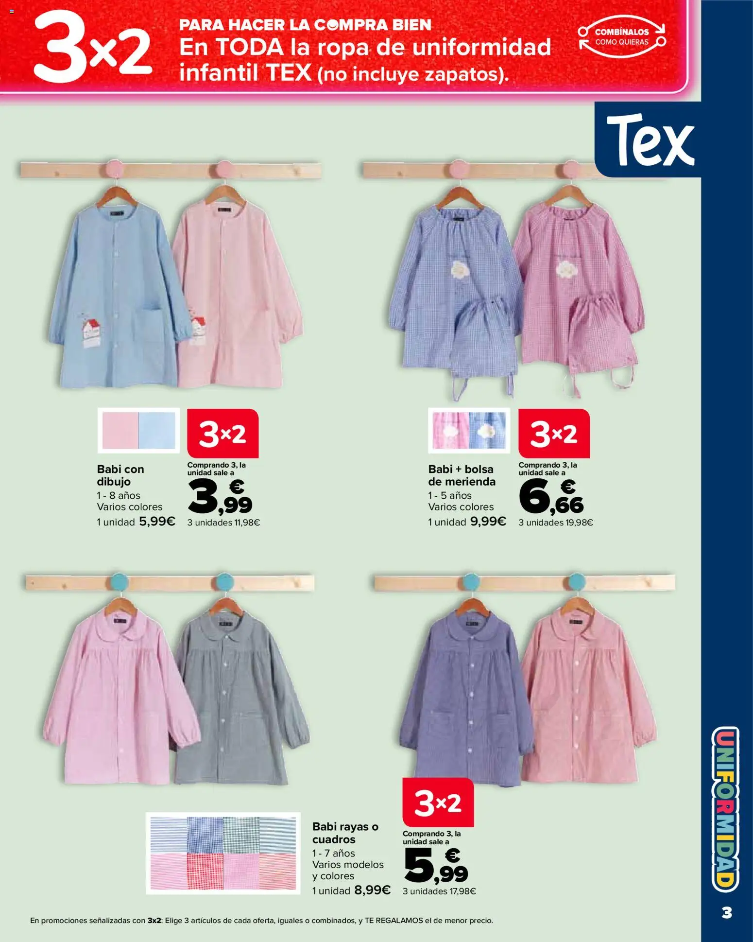 Carrefour Vuelta al cole II │ válido desde el 18/08/2026 | Página: 3 | Productos: Té, Ropa, Bolsa