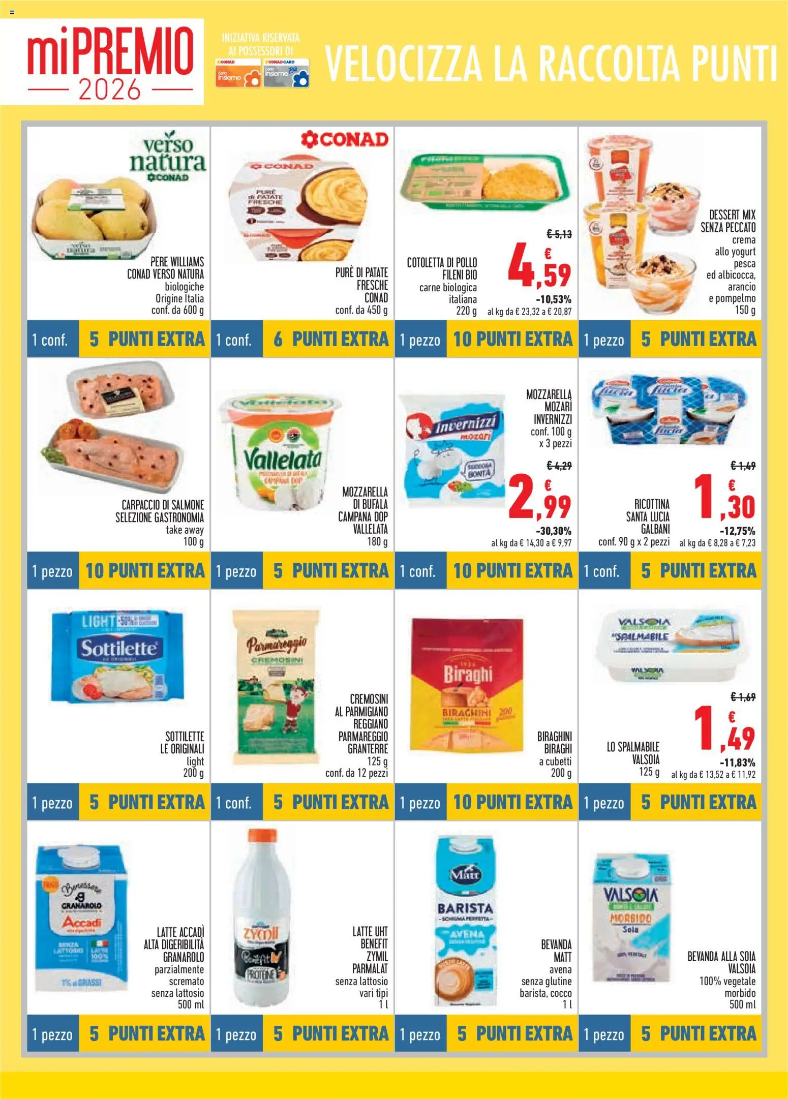 Volantino Conad del 13/08/2026 | Pagina: 10 | Prodotti: Patate, Carne, Dessert, Senza lattosio