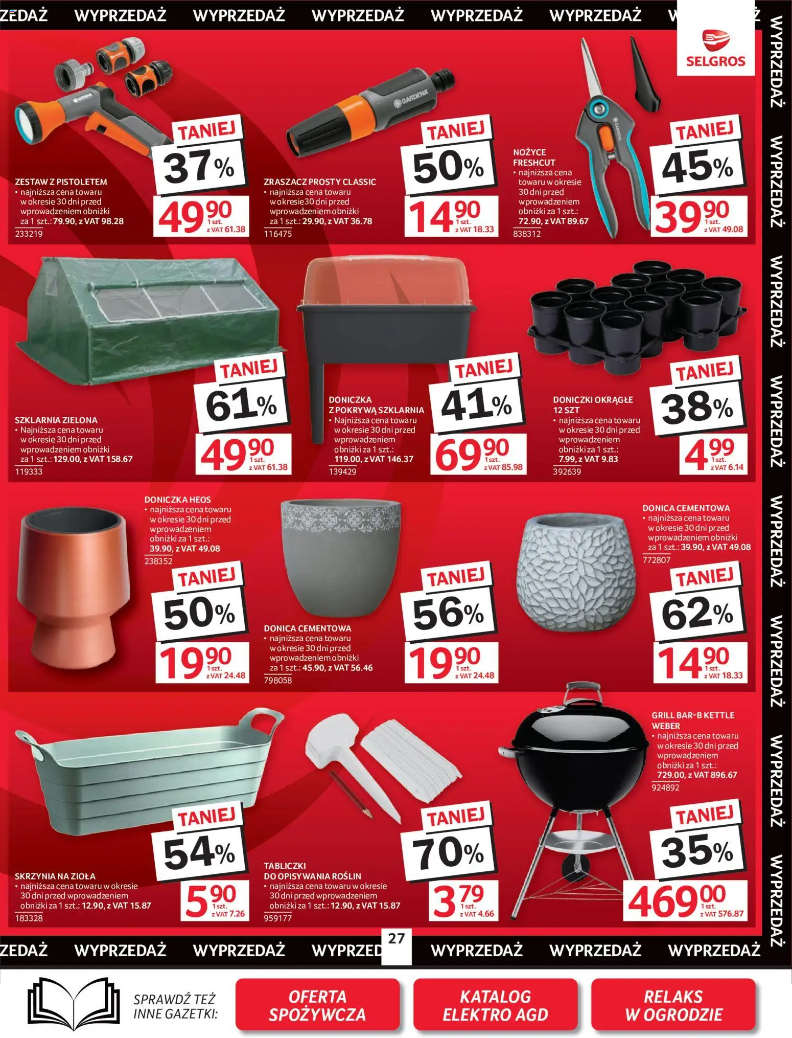 Selgros cash&carry gazetka - Oferta przemysłowa od 07.05.2026 | Strona: 29 | Produkty: Grill, Doniczka, Doniczki