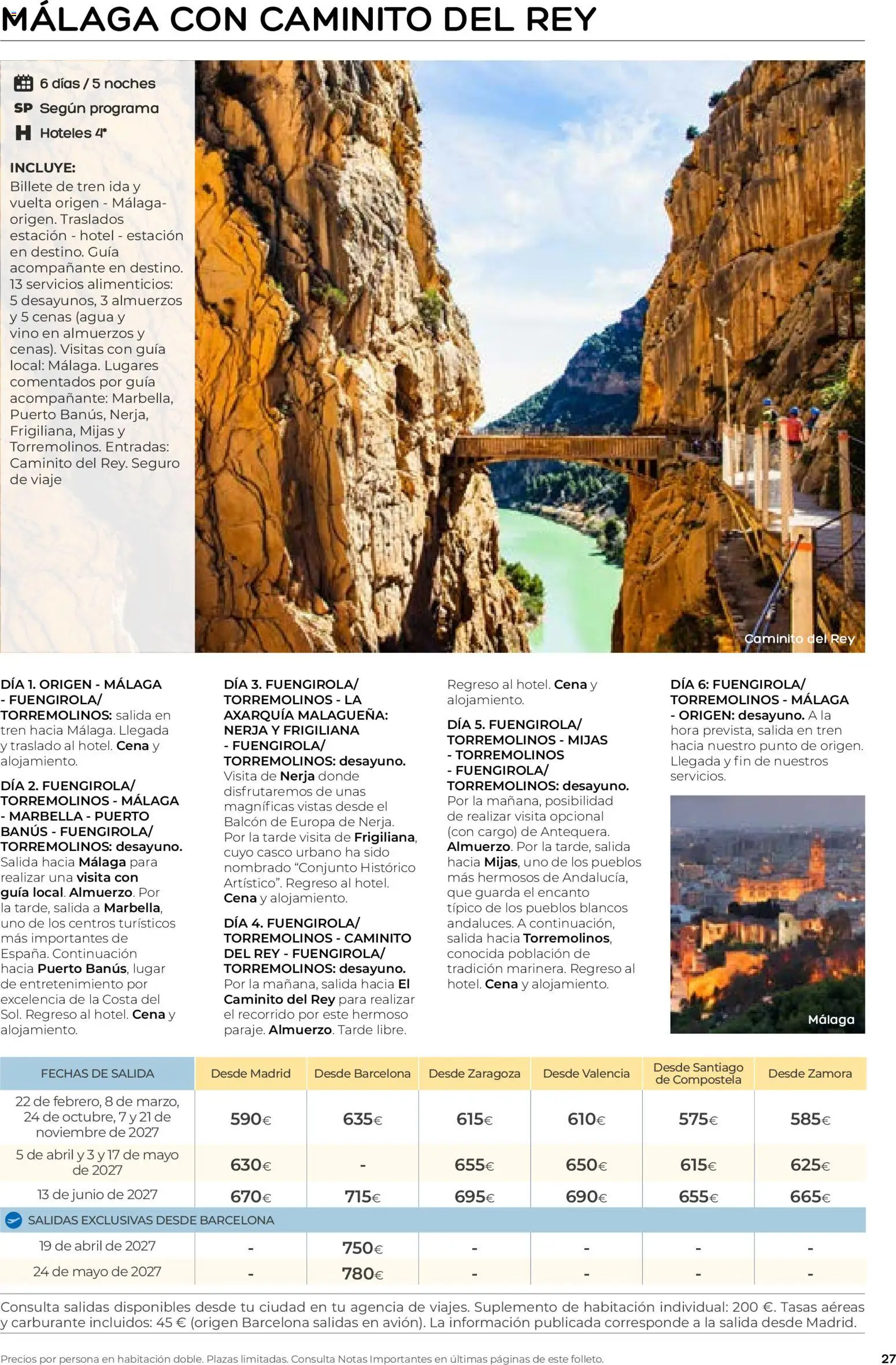 Viajes El Corte Inglés folleto Destinos Otoño y Primavera │ válido desde el 01/07/2026 | Página: 27 | Productos: Vino, Agua