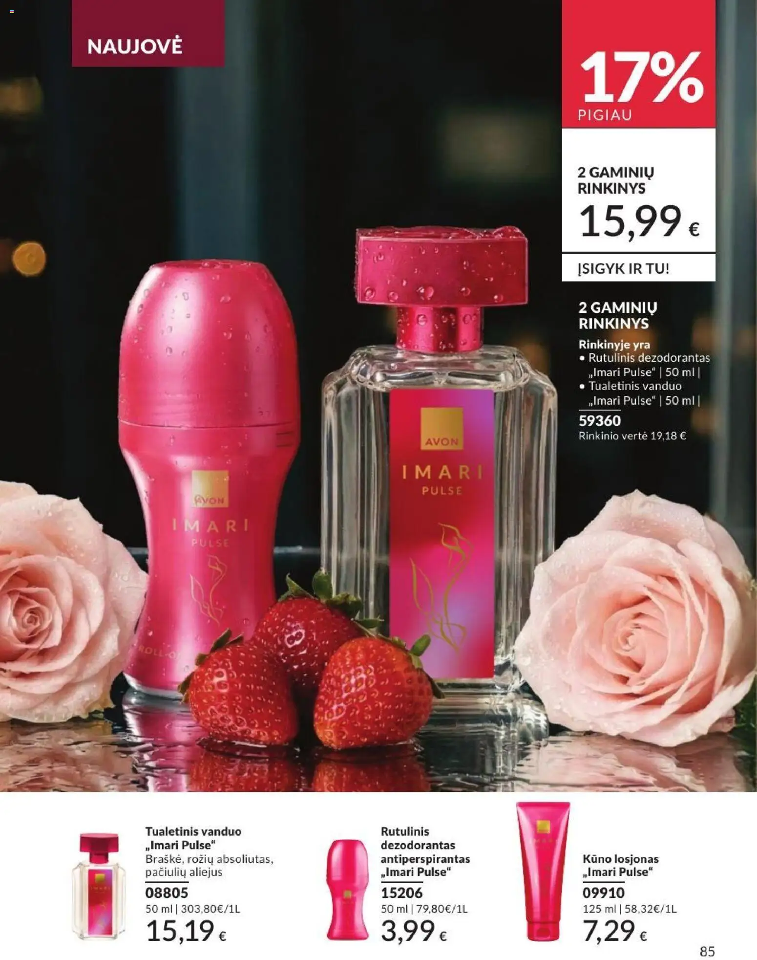 AVON akcijos nuo 2026.08.01 | Puslapis: 85 | Prekių: Tualetinis vanduo, Aliejus, Dezodorantas, Antiperspirantas