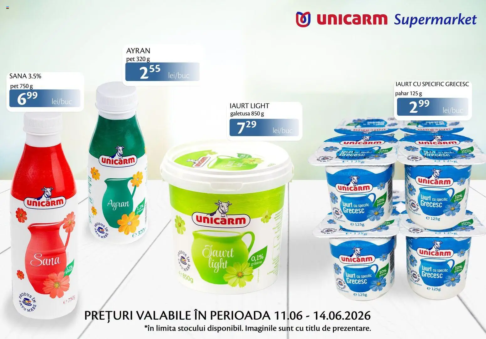 Noul catalog Unicarm – valabil de la 11.06.2026 | Pagină: 2 | Produse: Iaurt