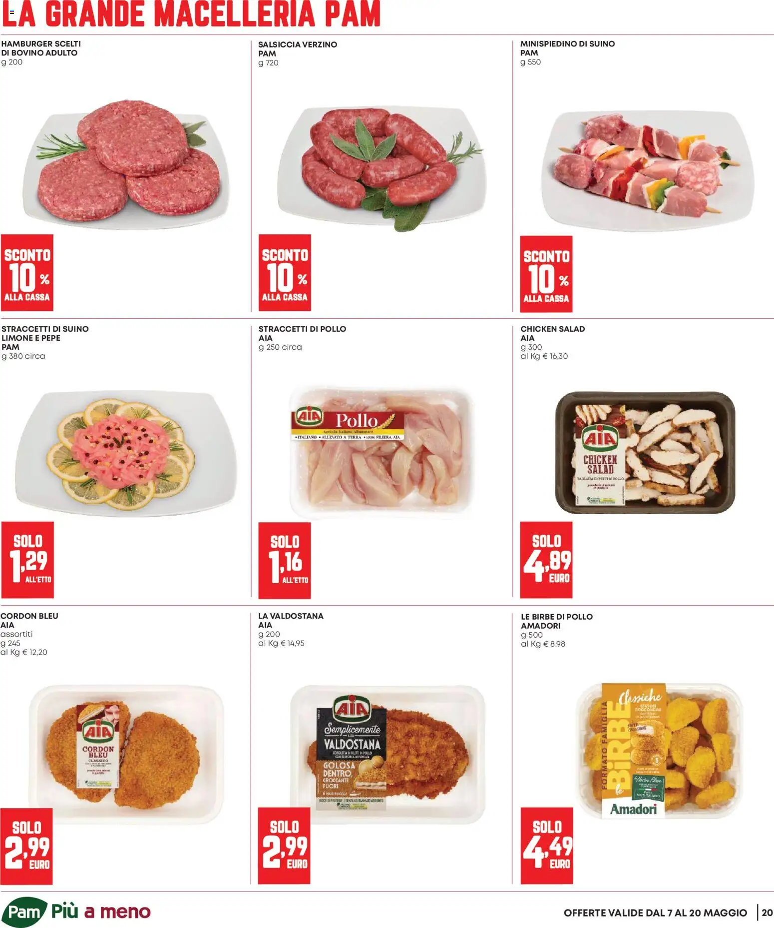 Volantino Panorama del 07.05.2026 | Pagina: 20 | Prodotti: Bovino, Pollo, Pepe, Hamburger