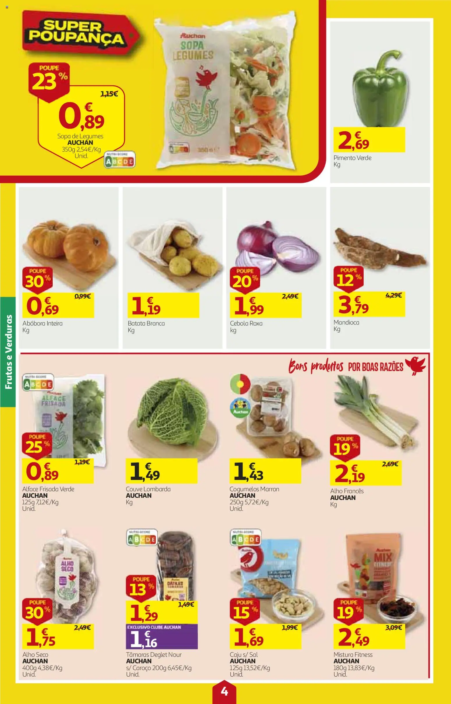Auchan folheto │ válido de 15/10/2026 | Página: 4 | Produtos: Sopa, Abóbora, Alho, Pimento