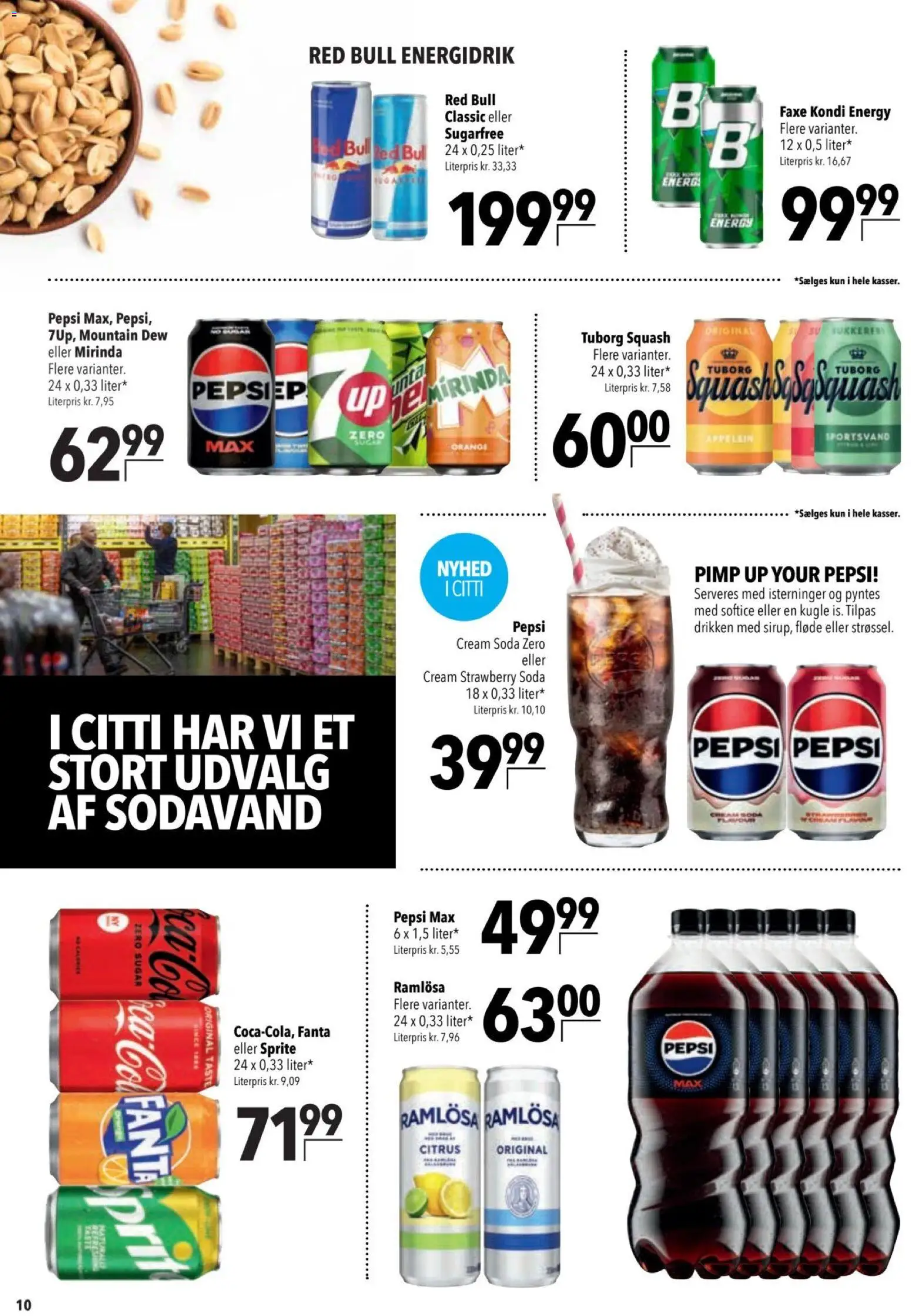 CITTI tilbudsavis – gyldig fra 13.05.2026 | Side: 10 | Produkter: Fløde, Faxe Kondi, Pepsi, Tuborg Squash