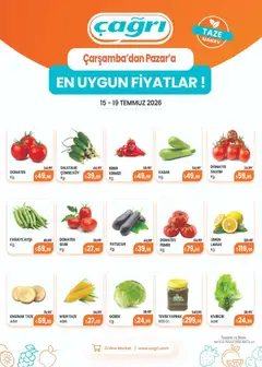 15 Temmuz 2026 tarihinden itibaren geçerli olan Çağrı Market kataloğu önizlemesi