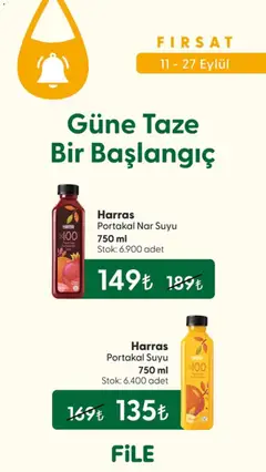 11 Eylül 2026 tarihinden itibaren geçerli olan File Market kataloğu önizlemesi | Sayfa: 2 | Ürünler: Portakal, Nar