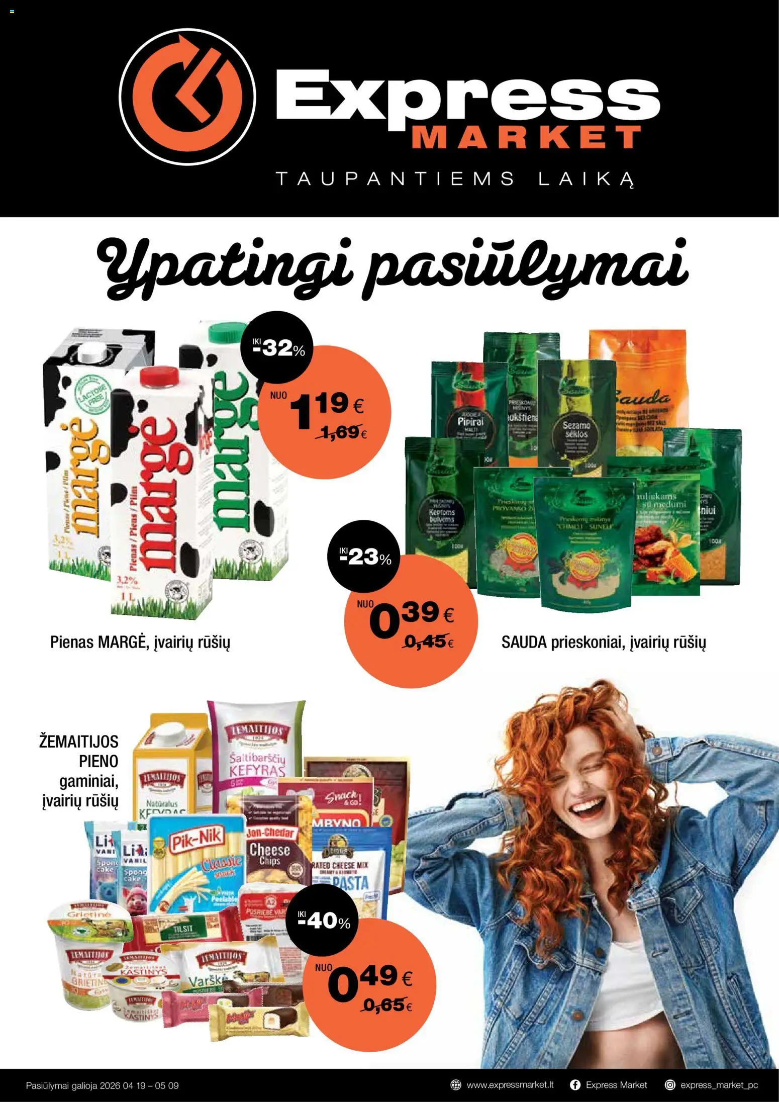 Express market akcijos nuo 19.04.2026 | Puslapis: 1 | Prekių: Sėklos, Pienas