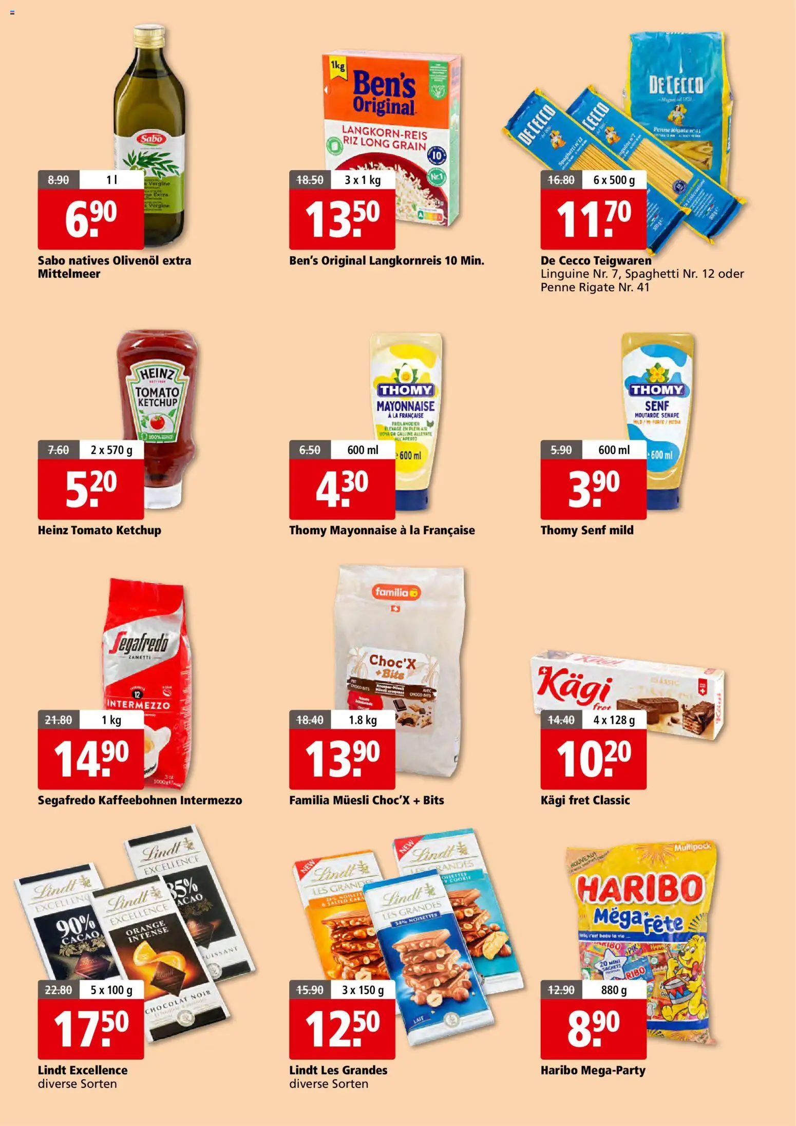 Aligro aktionen 2000 Schlieren, Gossau SG, Frauenfeld, Rapperswil-Jona, Sargans, Bern – gültig ab 04.05.2026 | Seite: 10 | Produkte: Teigwaren, Ketchup, Mayonnaise