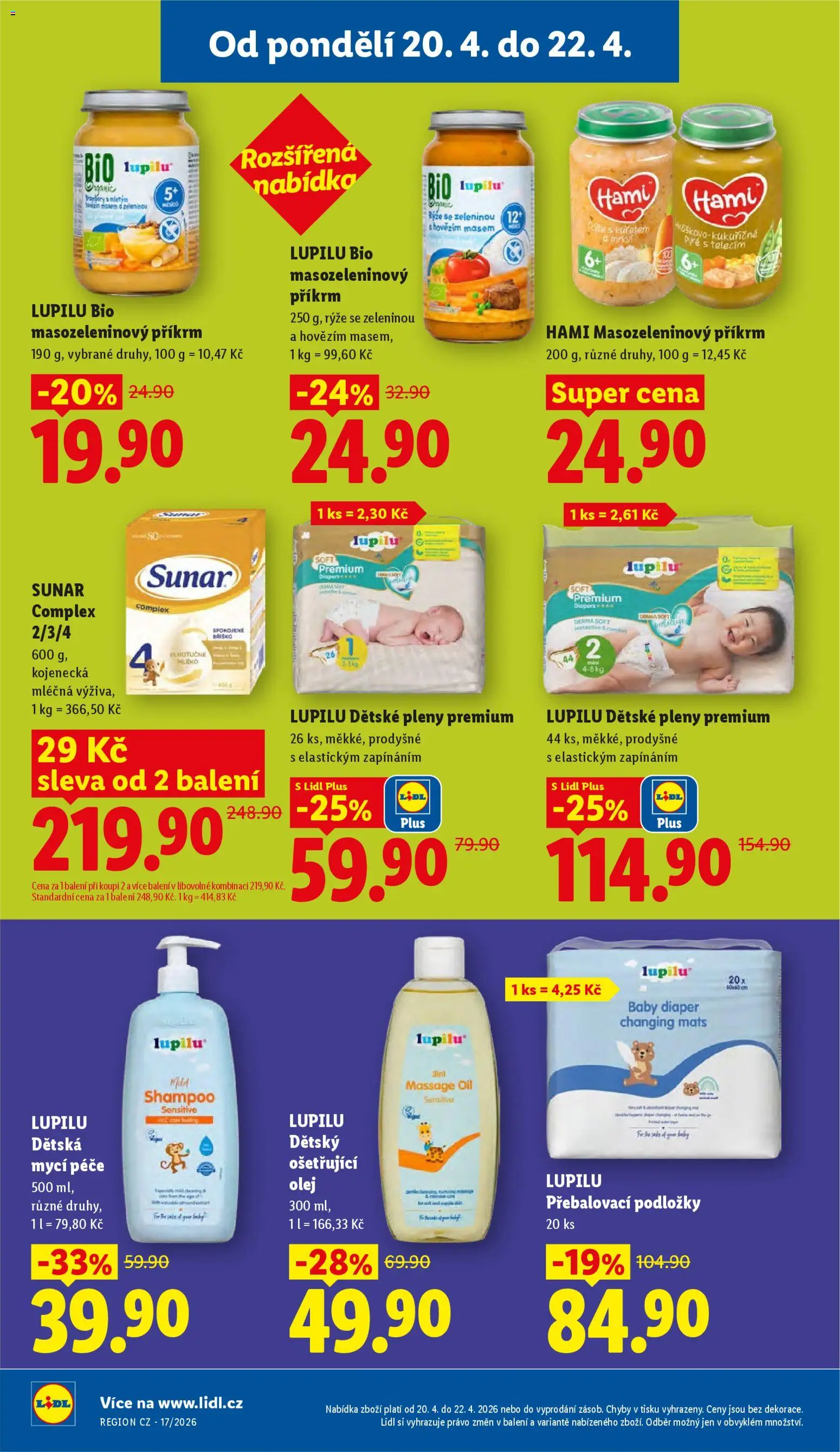 Lidl leták od 20.04.2026 | Strana: 25 | Produkty: Olej, Rýže, Příkrm, Pleny