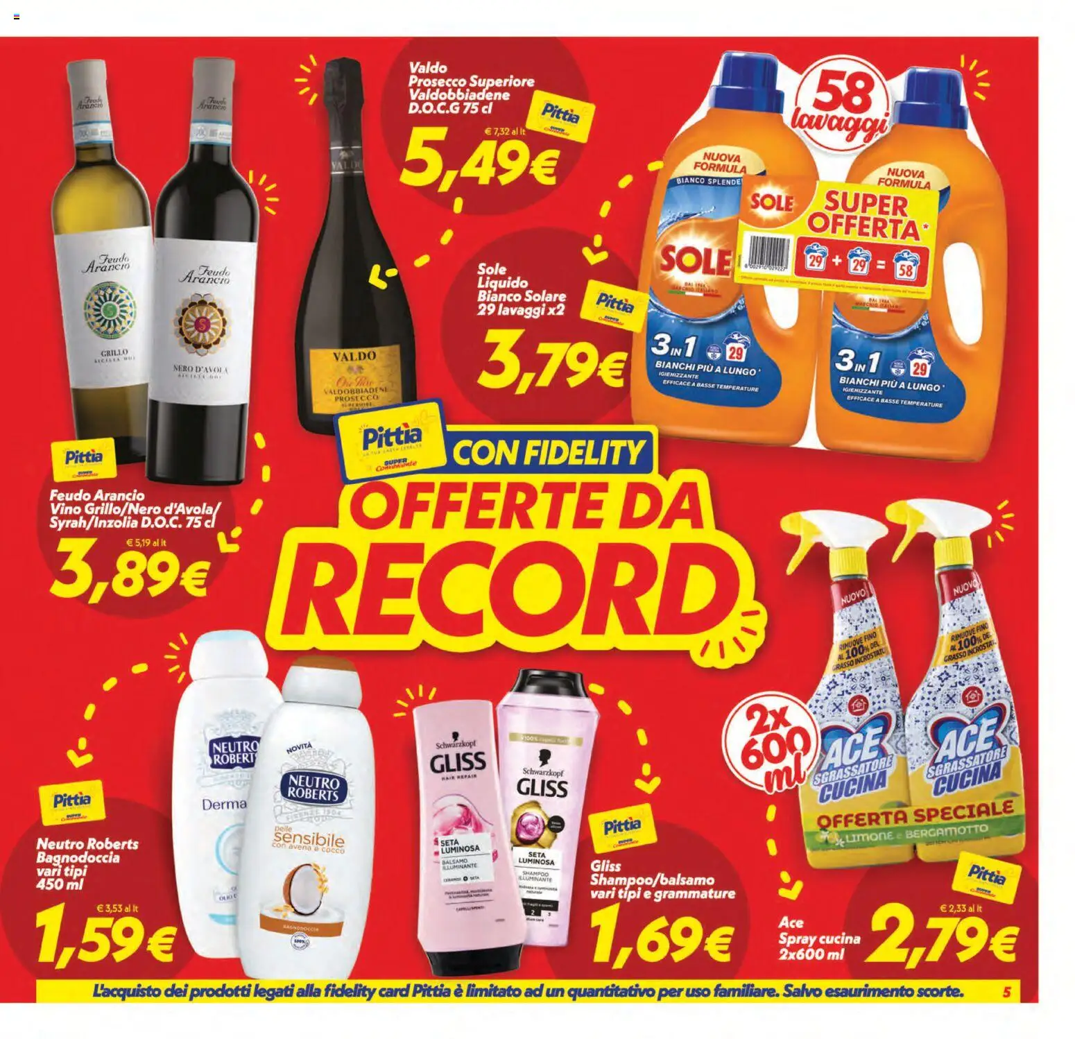 Volantino SuperConveniente del 21/08/2026 | Pagina: 5 | Prodotti: Illuminante, Shampoo, Balsamo, Vino