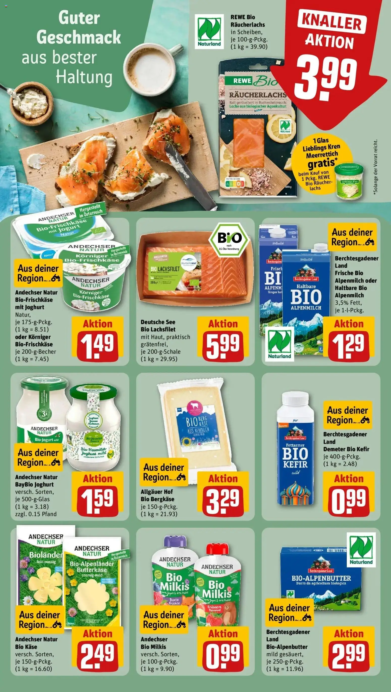 Rewe Prospekt Meitingen	 – gültig ab 12.04.2026 | Seite: 19 | Produkte: Kefir, Butter, Joghurt, Lachs