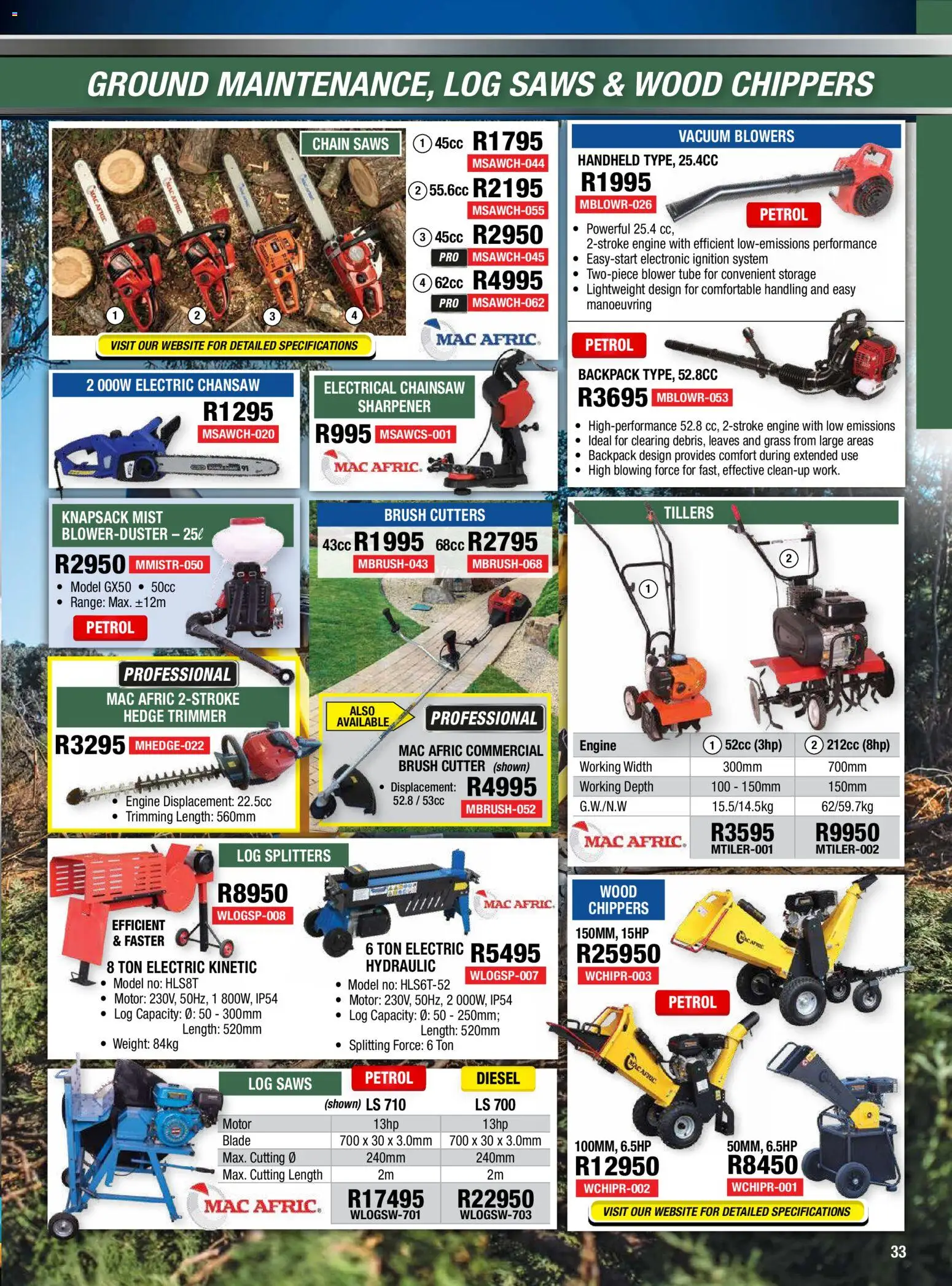 New Adendorff catalogue – valid from 01/09/2026 | Page: 35 | Products: Backpack, Cutter, Chainsaw, Brush