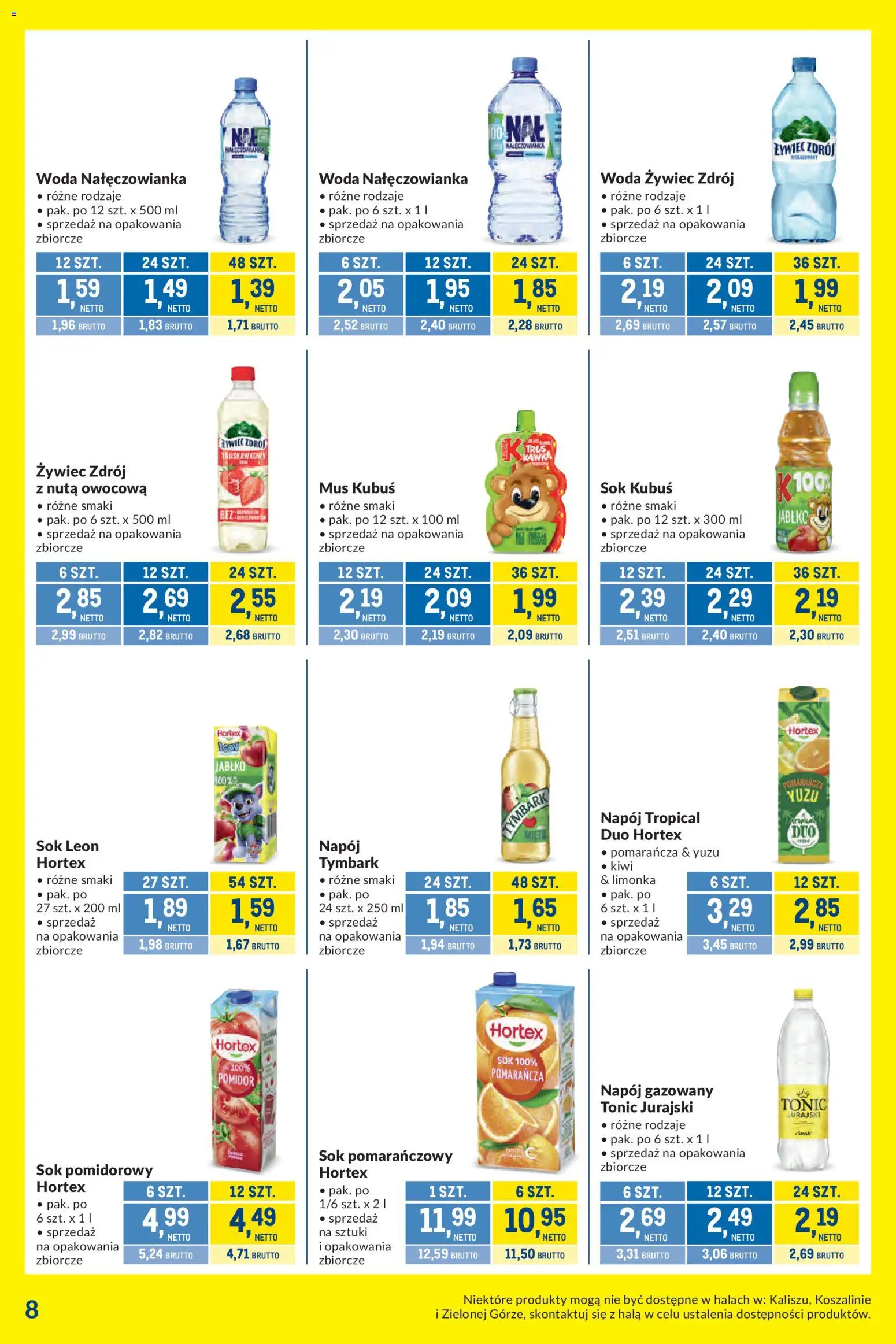 Makro gazetka - Kupujesz więcej płacisz mniej od 27.10.2026 | Strona: 8 | Produkty: Woda żywiec, Tymbark, Tonic, Woda