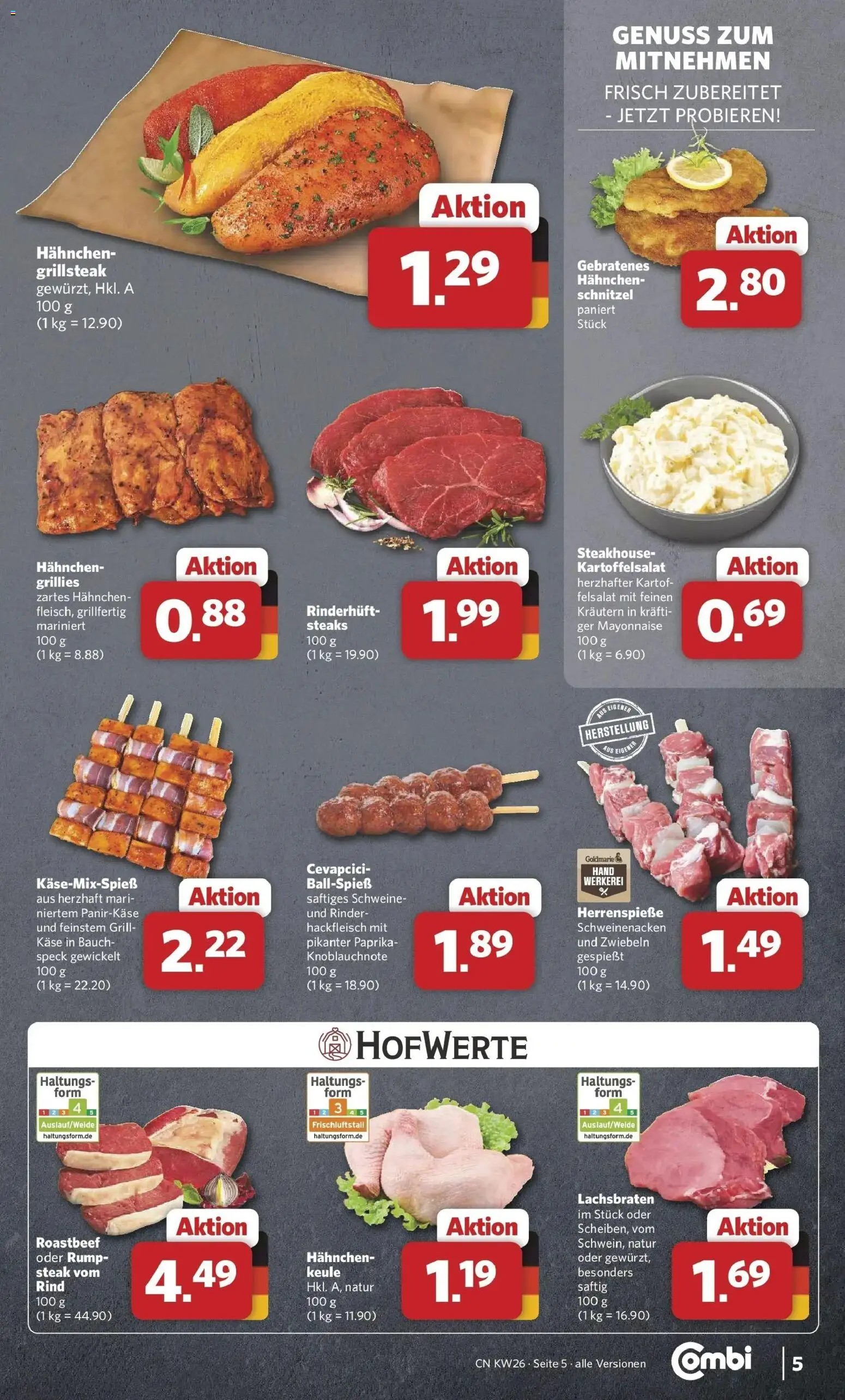 Combi Prospekt Steinhagen – gültig ab 22.06.2026 | Seite: 5 | Produkte: Roastbeef, Zwiebeln, Paprika, Mayonnaise