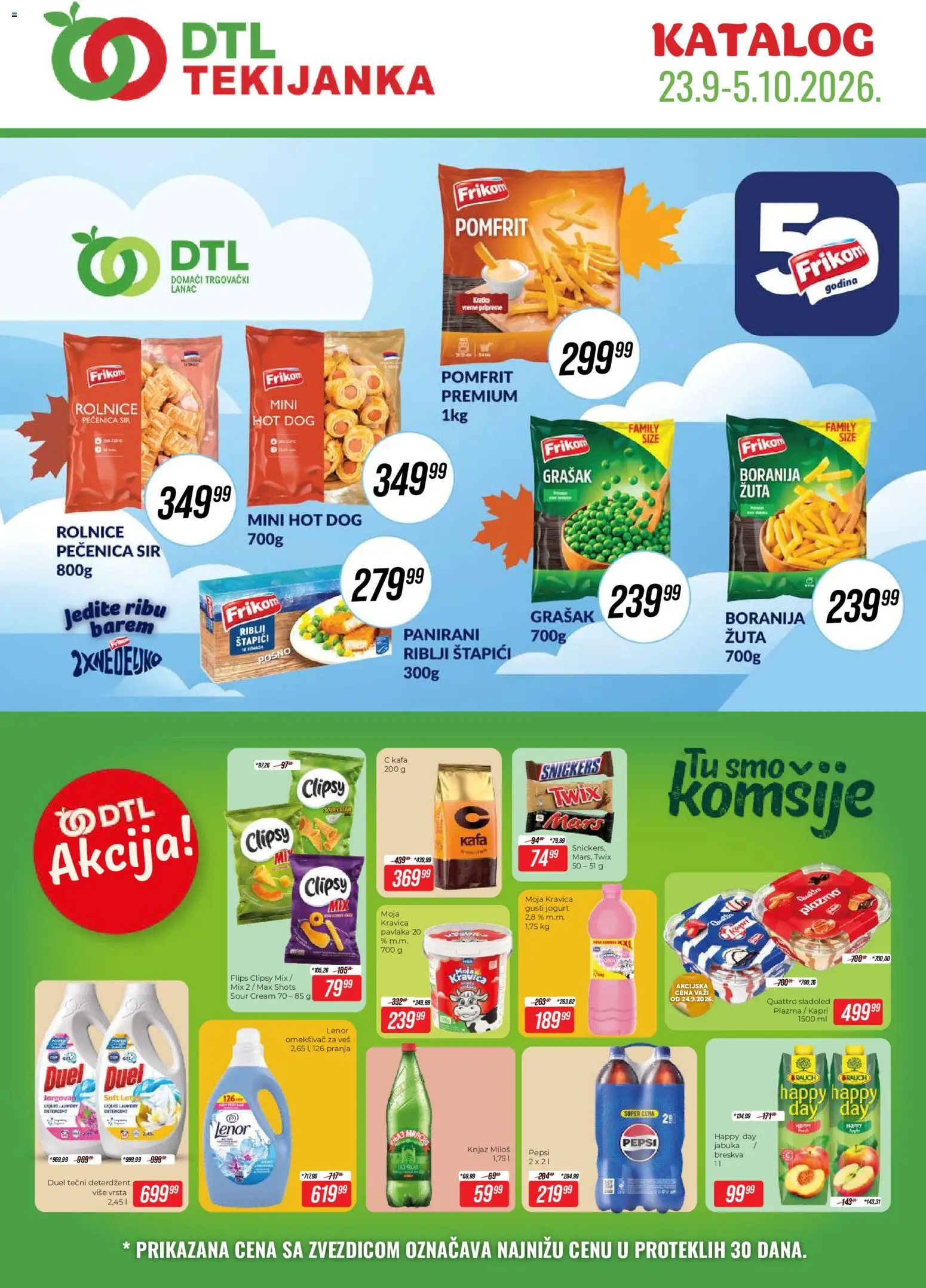 Tekijanka katalog - važi od 23.09.2026 | Strana: 1 | Proizvode: Twix, Omekšivač, Sir, Hot dog