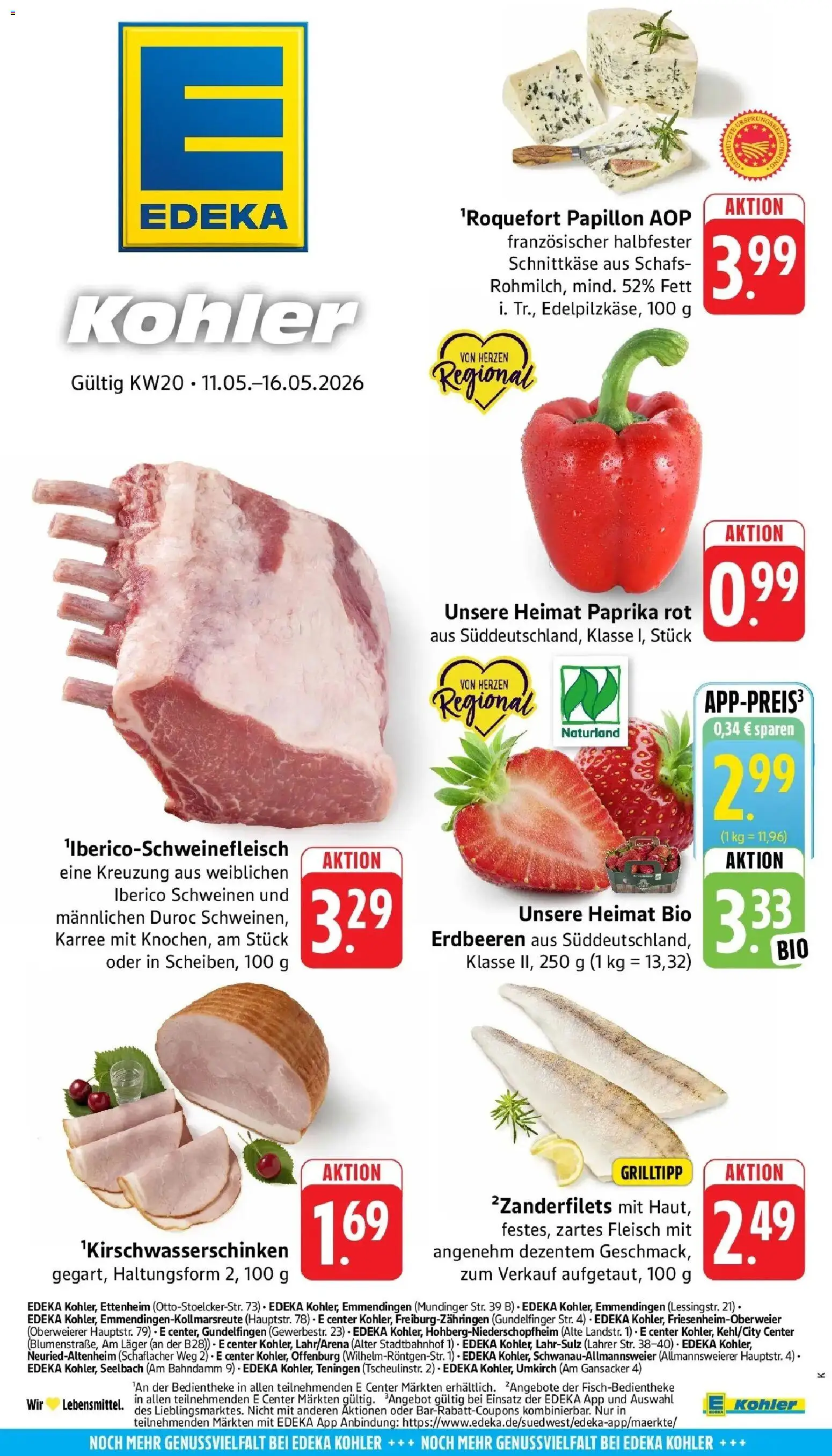 Edeka prospekt Ettenheim	 – gültig ab 10.05.2026 | Seite: 47 | Produkte: Paprika rot, Paprika, Erdbeeren, Fleisch