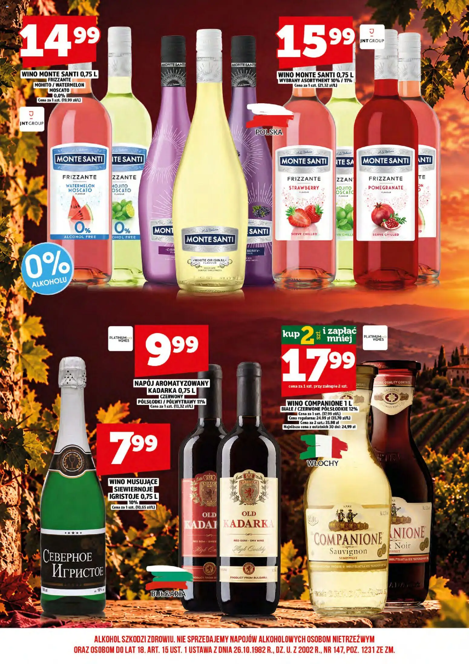 Topaz gazetka alkoholowa od 16.10.2026 | Strona: 14 | Produkty: Mojito, Wino musujące, Monte santi wino, Wino