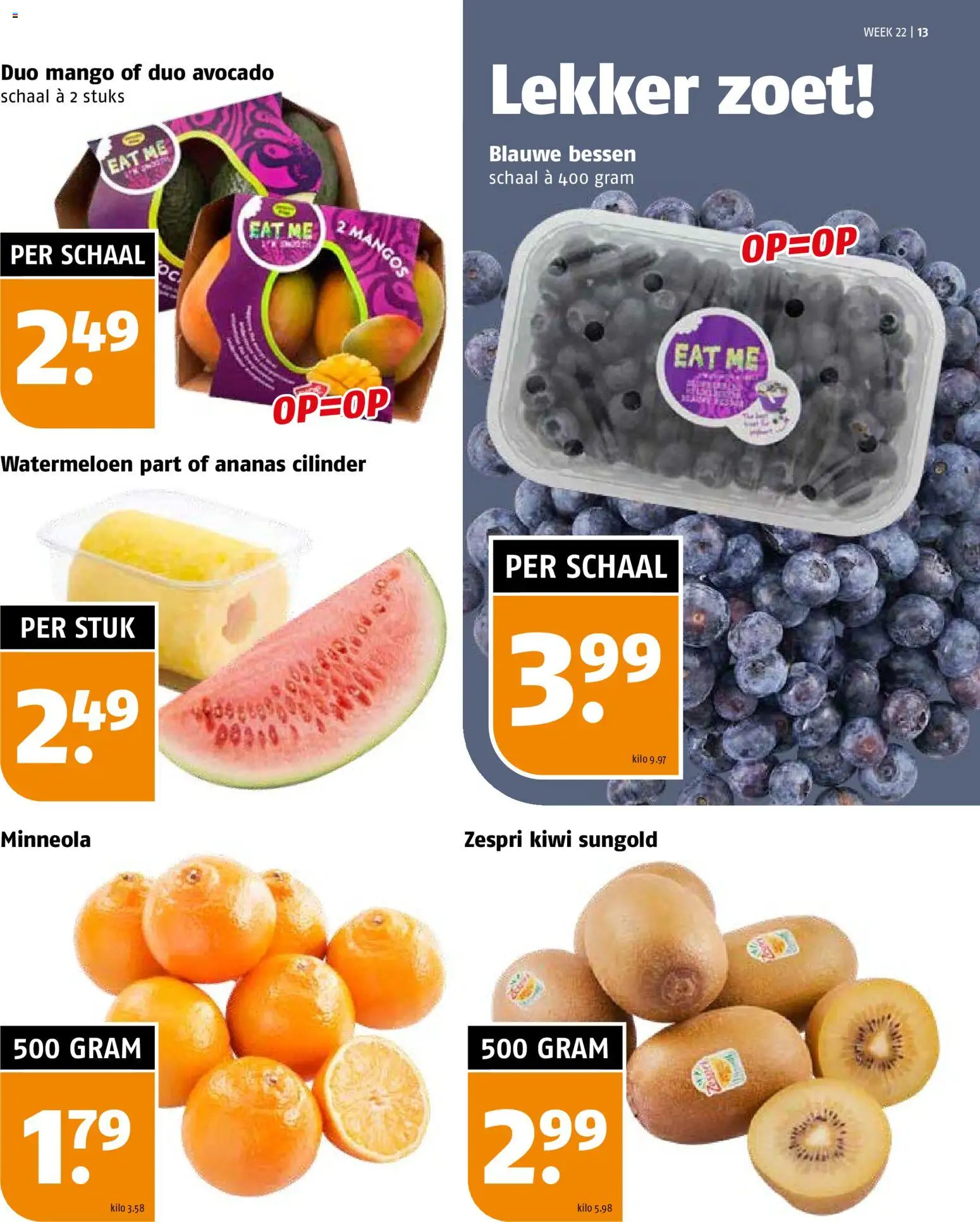 {H1} | Pagina: 13 | Producten: Avocado, Kiwi, Watermeloen, Mango