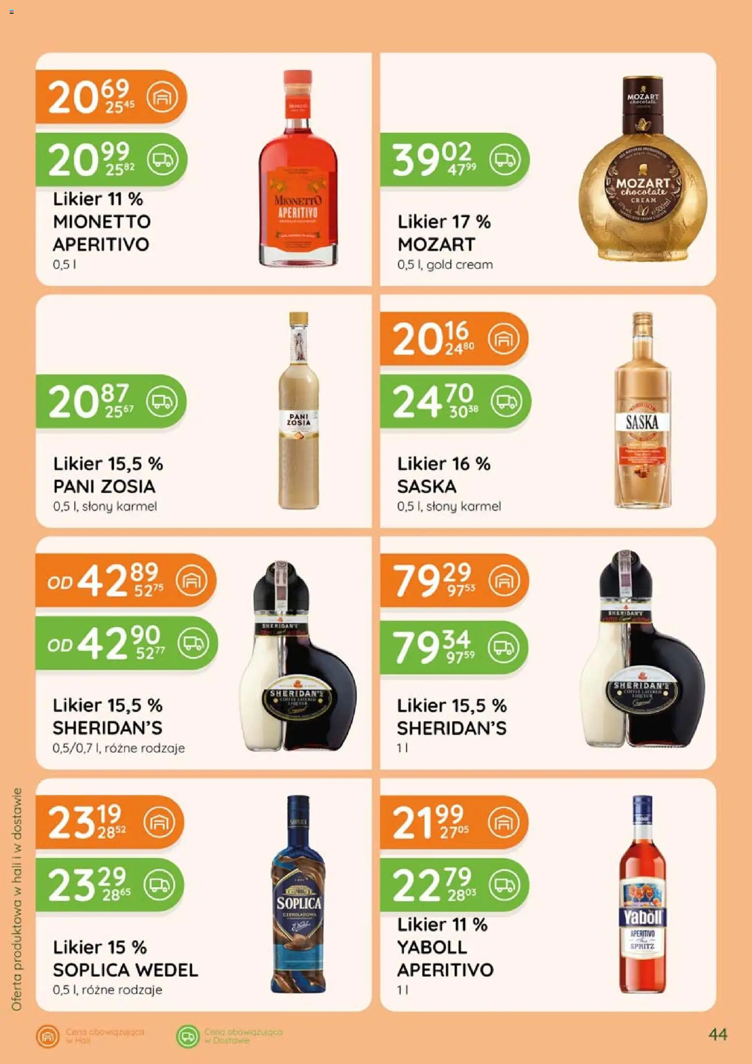 Eurocash gazetka - Katalog Alkoholowy od 01.09.2026 | Strona: 44 | Produkty: Słony karmel, Sheridan's, Soplica