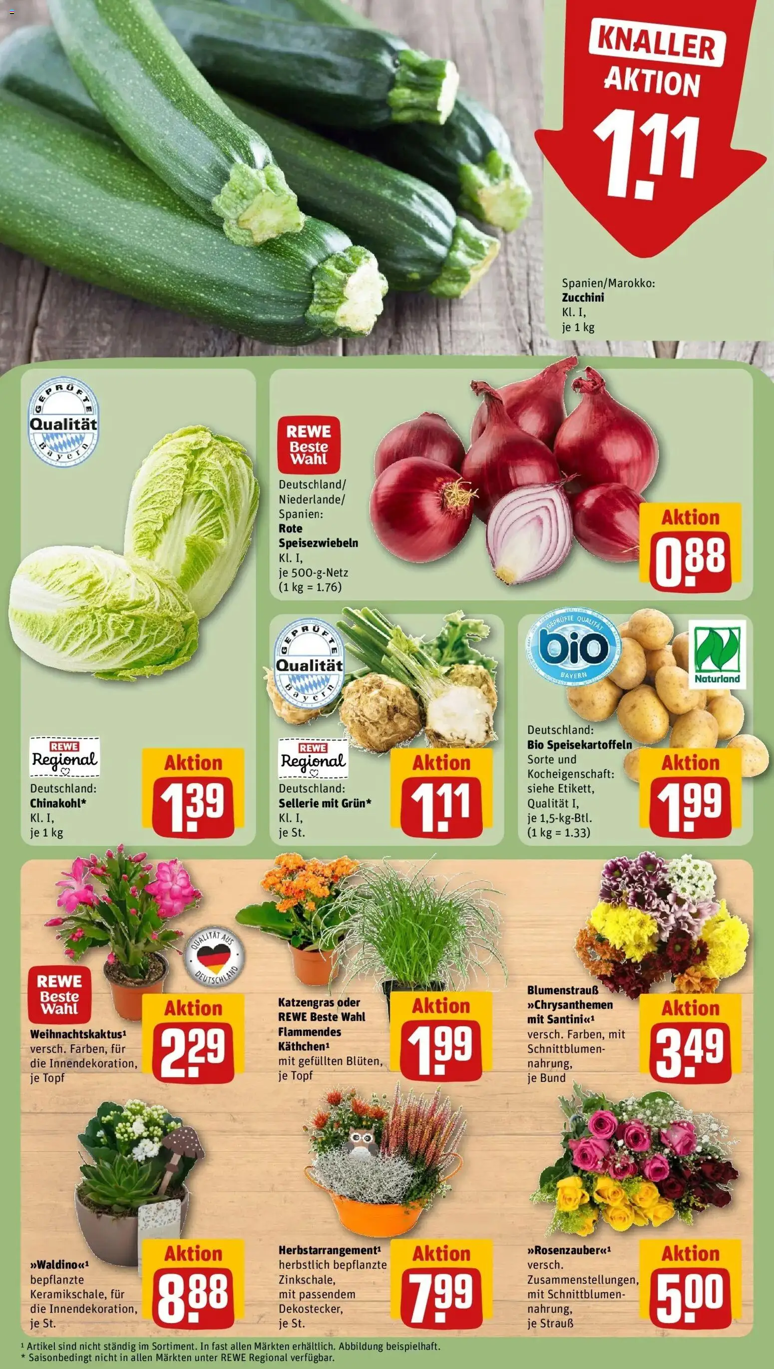 REWE Prospekt ab 26.10.2026 zum Blättern » Angebote | Seite: 7 | Produkte: Zucchini