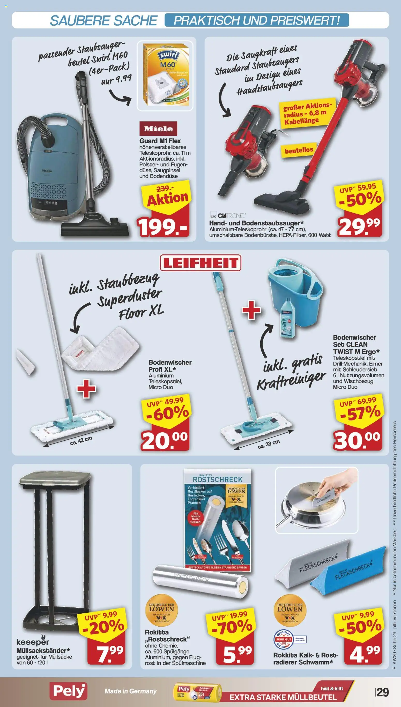 Famila Nordwest Prospekt – gültig ab 21.09.2026 | Seite: 30 | Produkte: Miele, Staubsauger, Kalk