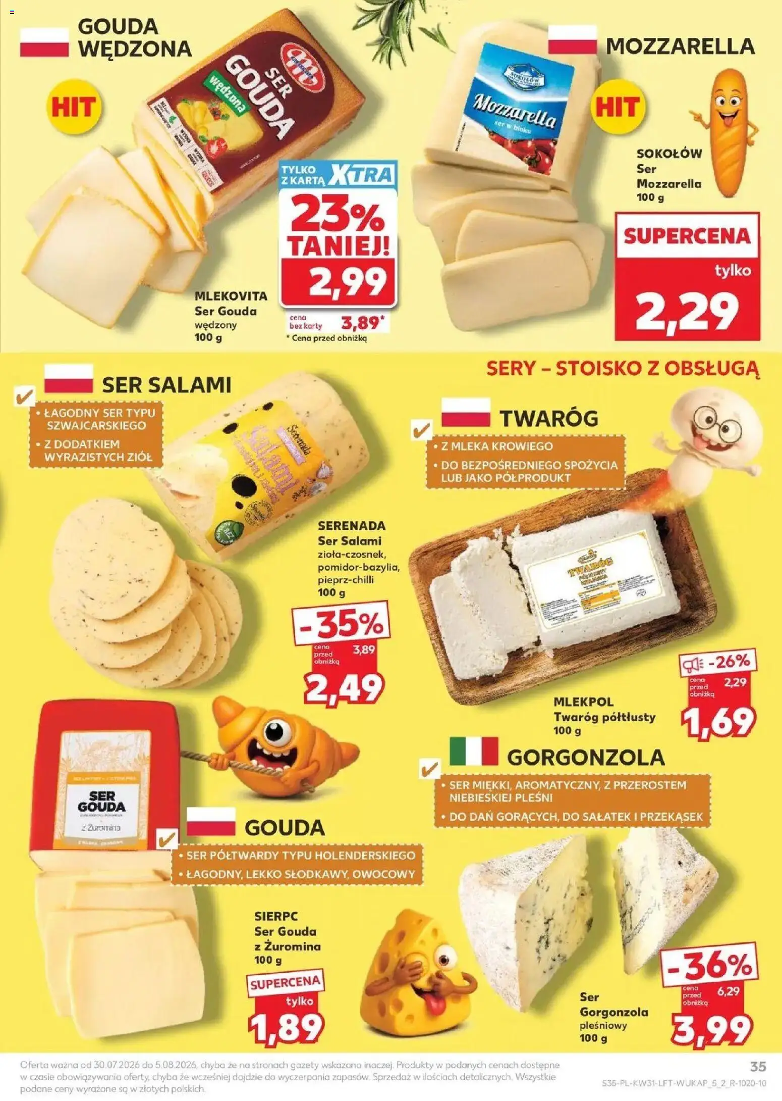 Kaufland gazetka od 30.07.2026 | Strona: 35 | Produkty: Mleka, Gazety, Ser, Gorgonzola