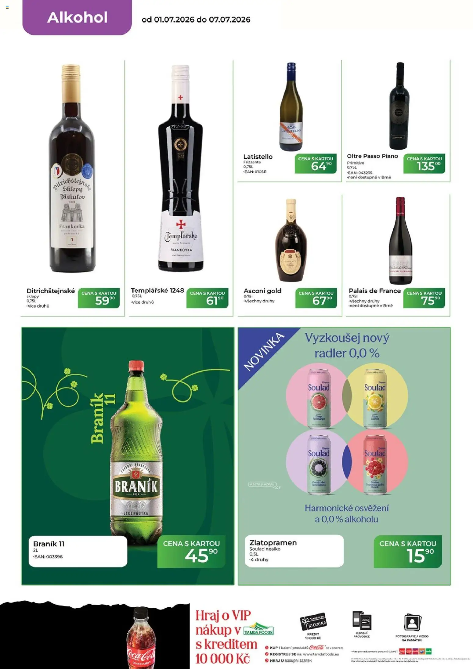 Tamda Foods leták od 01.07.2026 | Strana: 15 | Produkty: Frizzante, Primitivo, Radler, Braník