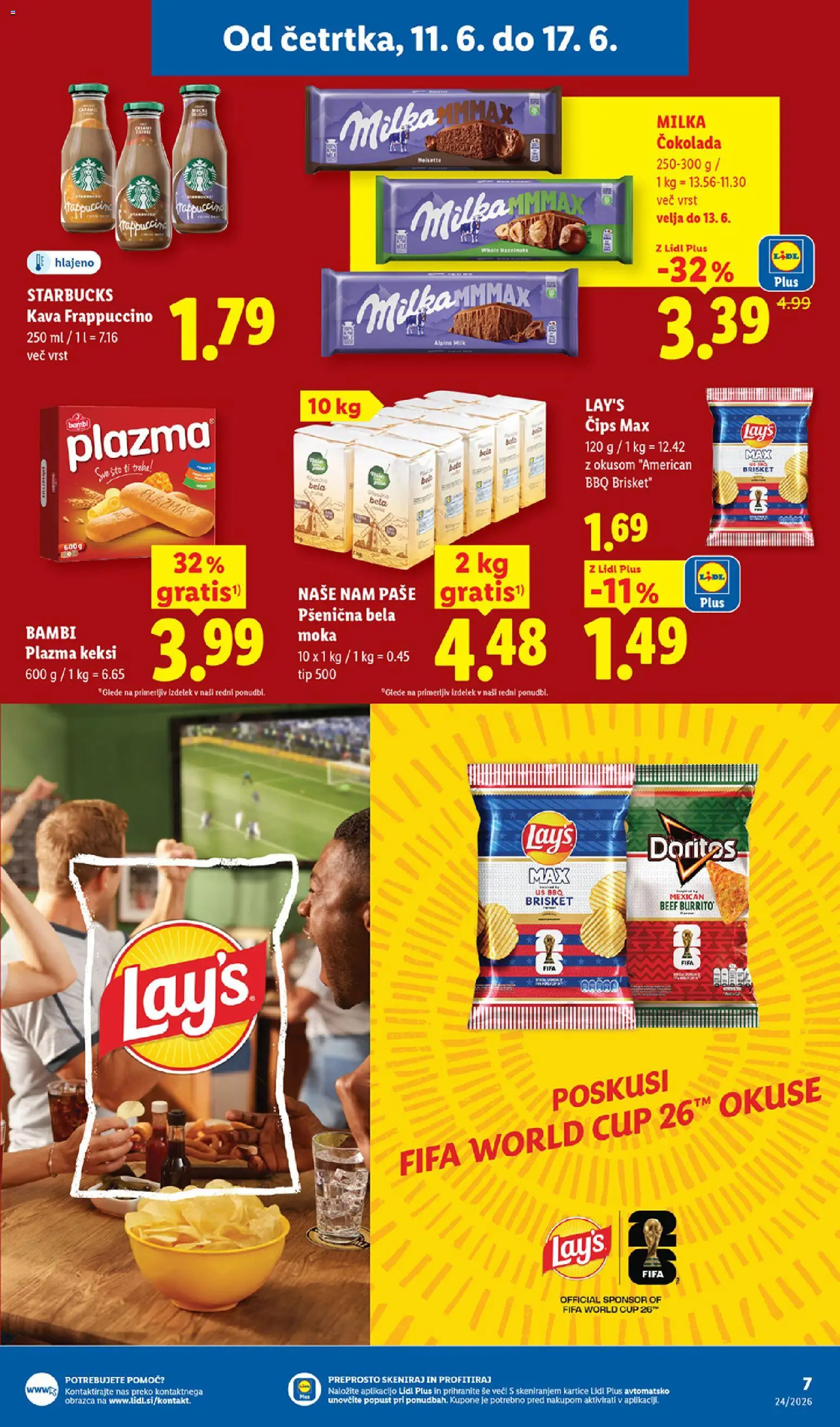 Novi Lidl katalog ponudbe – veljaven od 11.06.2026 | Stran: 7 | Izdelki: Keksi, Moka, Kava, Cips