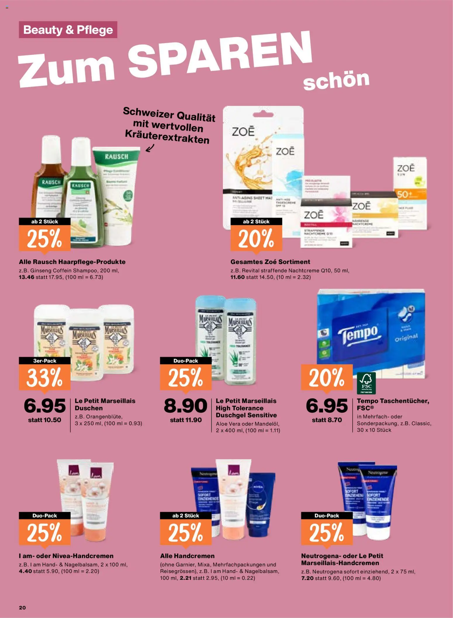 Migros aktionen – gültig ab 07.05.2026 | Seite: 20 | Produkte: Duschgel, Shower Gel, Nachtcreme