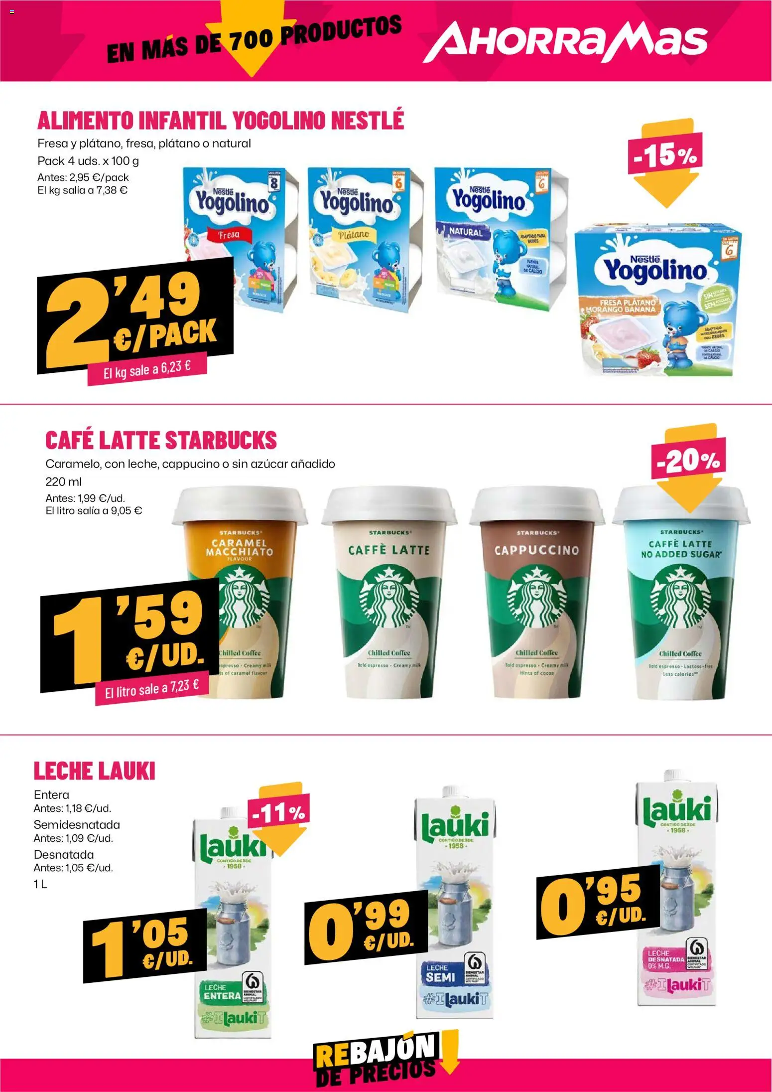 AhorraMas folleto │ válido desde el 16/07/2026 | Página: 13 | Productos: Leche desnatada, Leche entera, Leche, Café