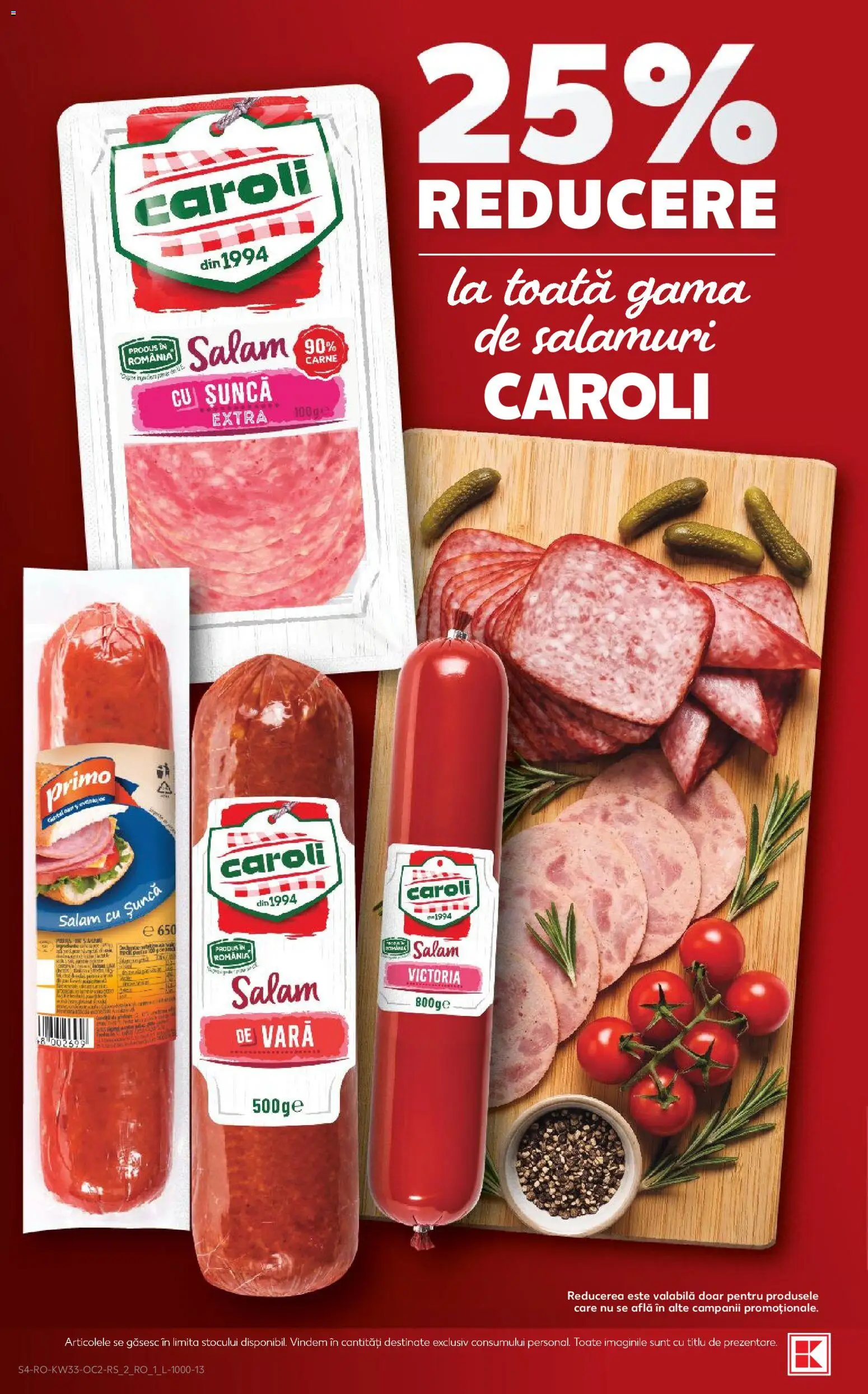 Noul catalog Kaufland – valabil de la 12.08.2026 | Pagină: 4 | Produse: Salam, Șuncă