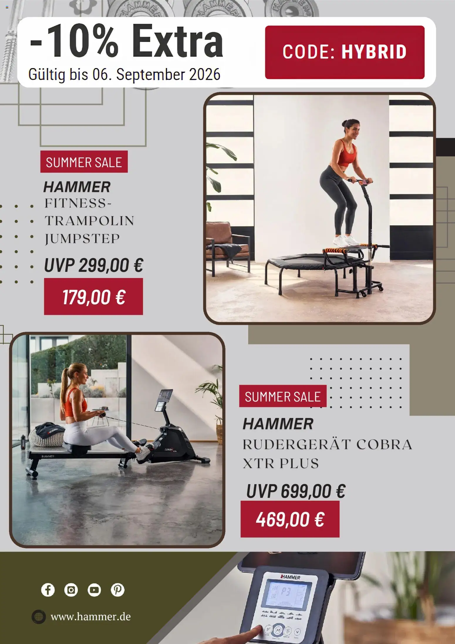 Hammer Prospekt – gültig ab 01.09.2026 | Seite: 3 | Produkte: Rudergerät