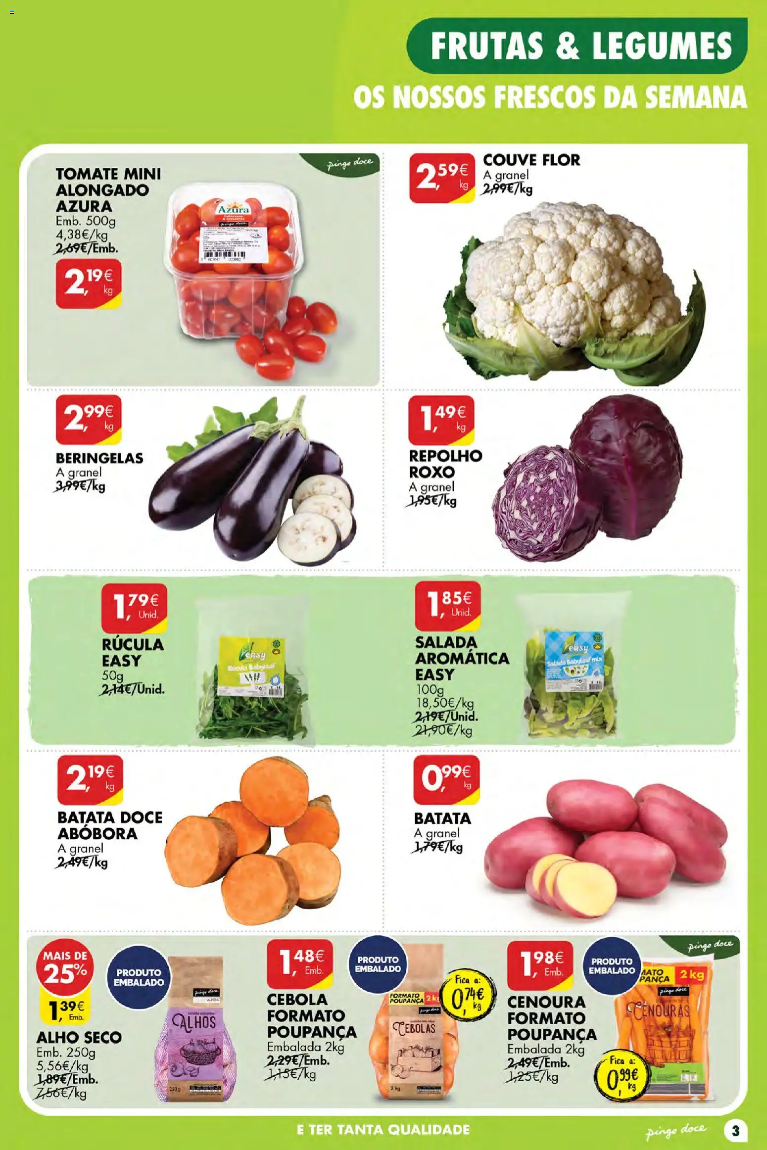 Pingo Doce Poupe Esta Semana Açores │ válido de 23/07/2026 | Página: 3 | Produtos: Batata, Rúcula, Tomate, Salada