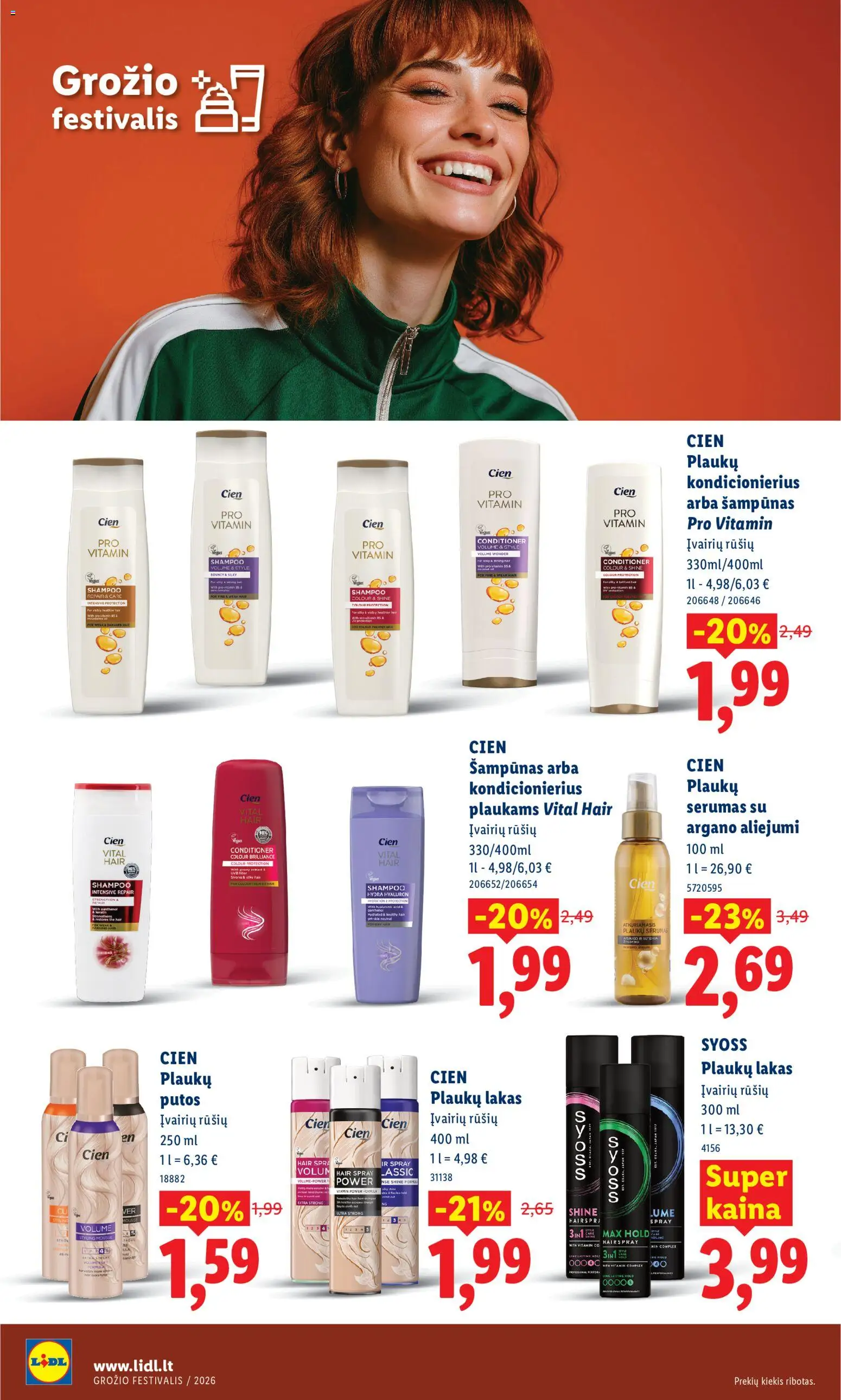 LIDL akcijos nuo 04.05.2026 | Puslapis: 32 | Prekių: Šampūnas, Kondicionierius