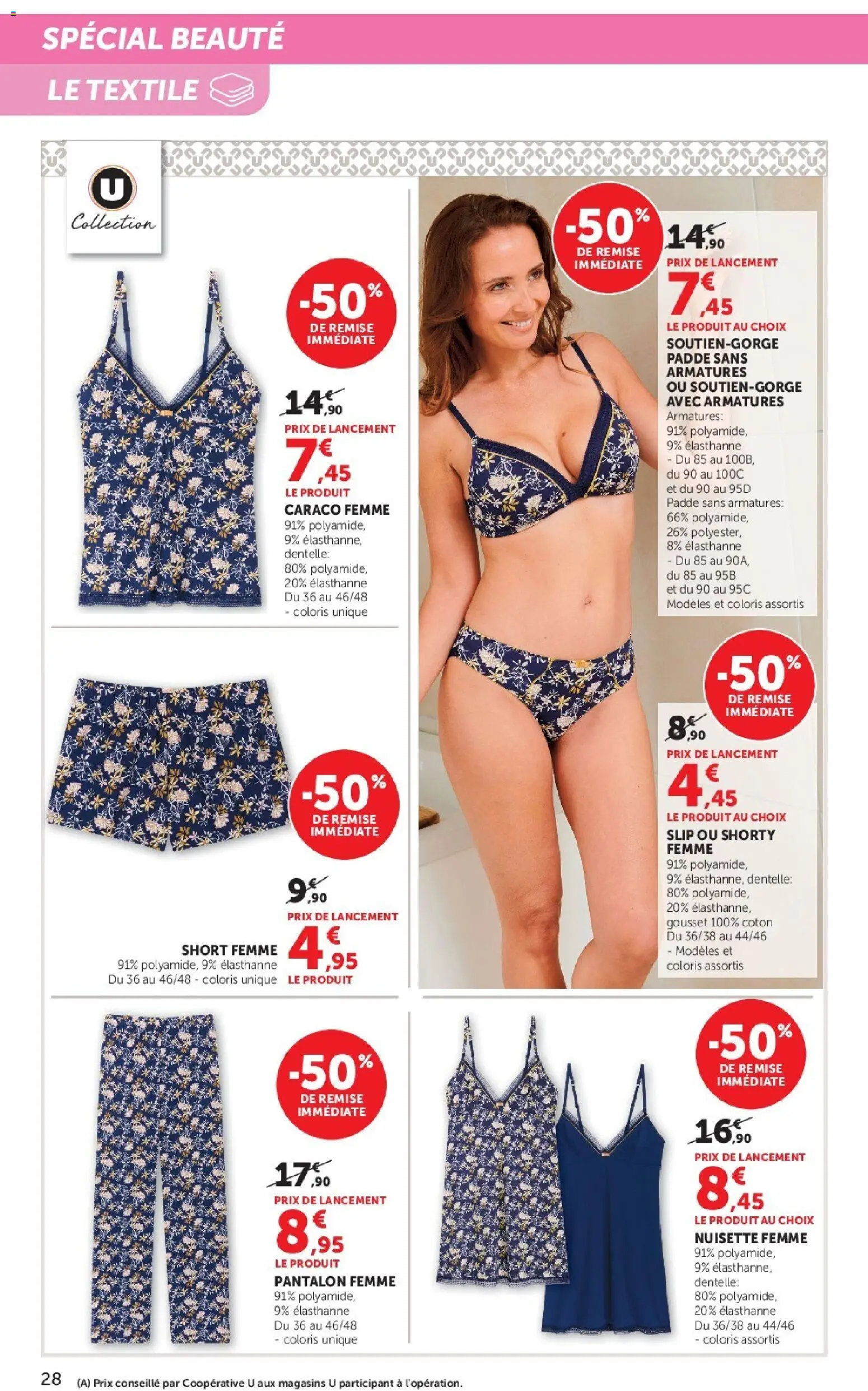 {H1} | Page: 28 | Produits: Nuisette, Short femme, Coton, Pantalon