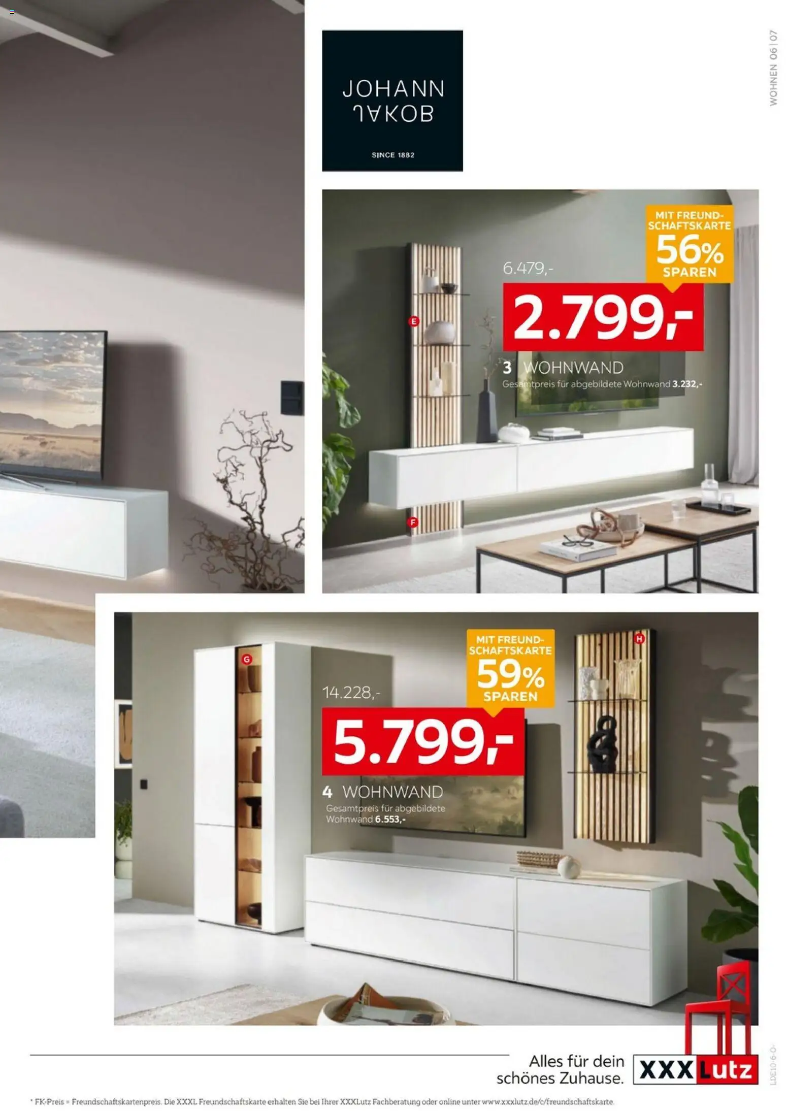 XXXLutz Bis zu 61% auf Massivholzmöbel – gültig ab 03.10.2026 | Seite: 6 | Produkte: Wohnwand