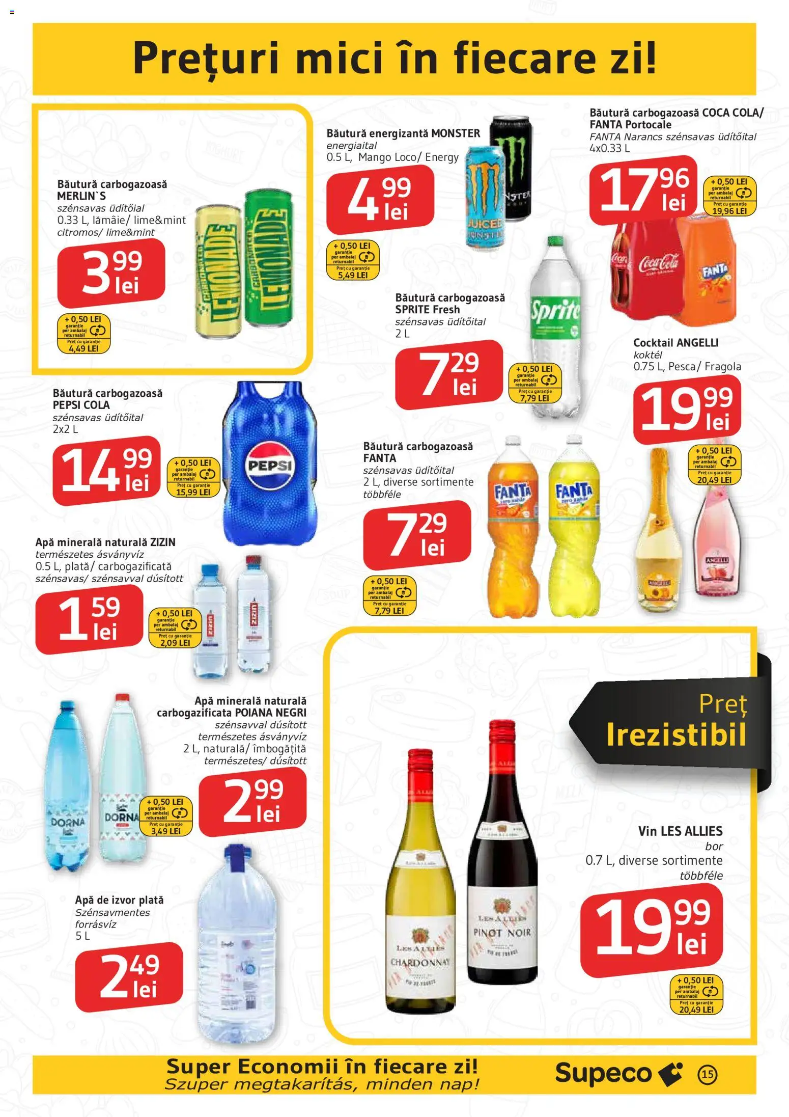 Noul catalog Supeco – valabil de la 11.06.2026 | Pagină: 15 | Produse: Yazı tahtası kalemi, Amerikan servis, Vin, Portocale